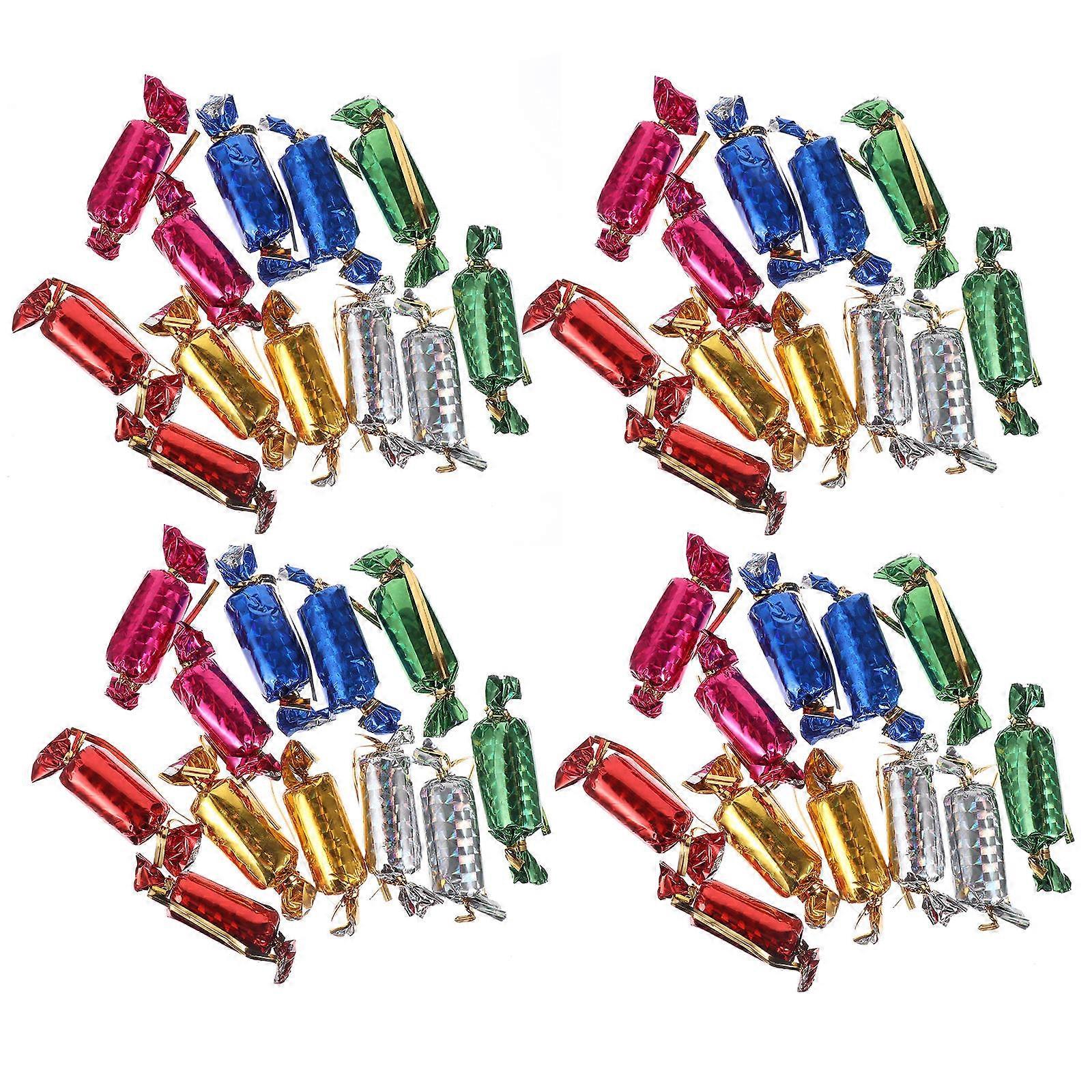 Candy Shape Ornament 72Pcs Christmas Tree Decor for Holiday Use
