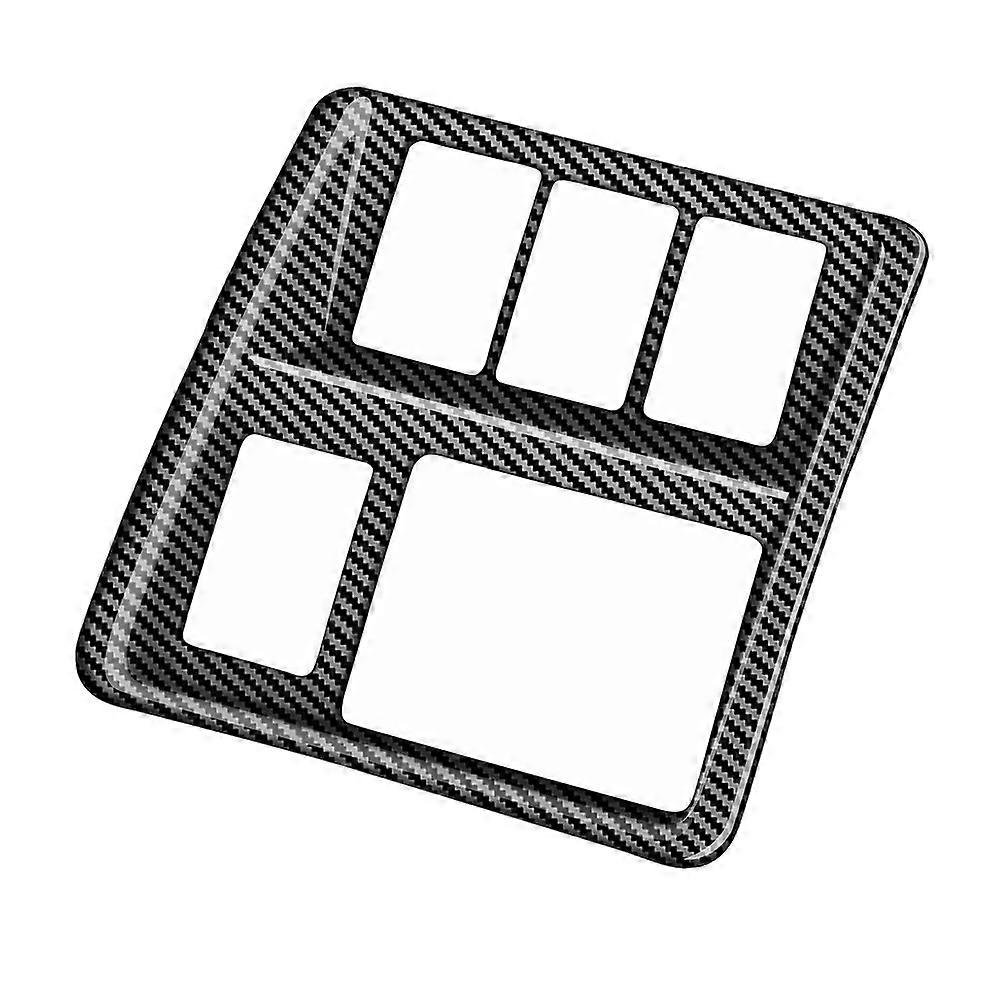 Multifunctional Button Trim Frame for RHD Carbon Fiber Pattern