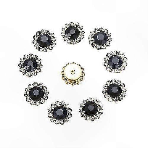 10 Pieces Rhinestone Buttons for Hat Crafting Projects
