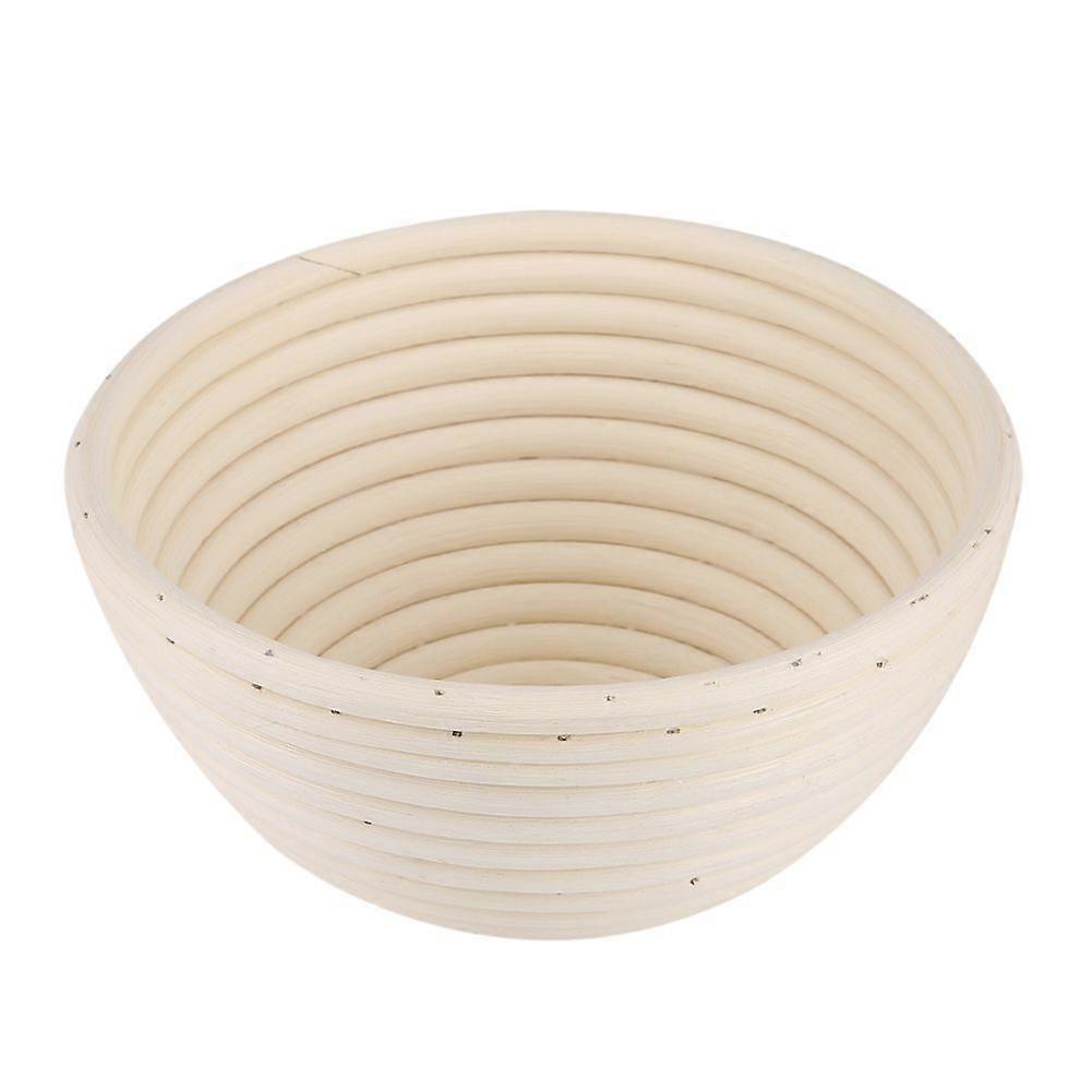 European style Cane Round Bread Dough Rising Rattan Basket 18 x 9 cm