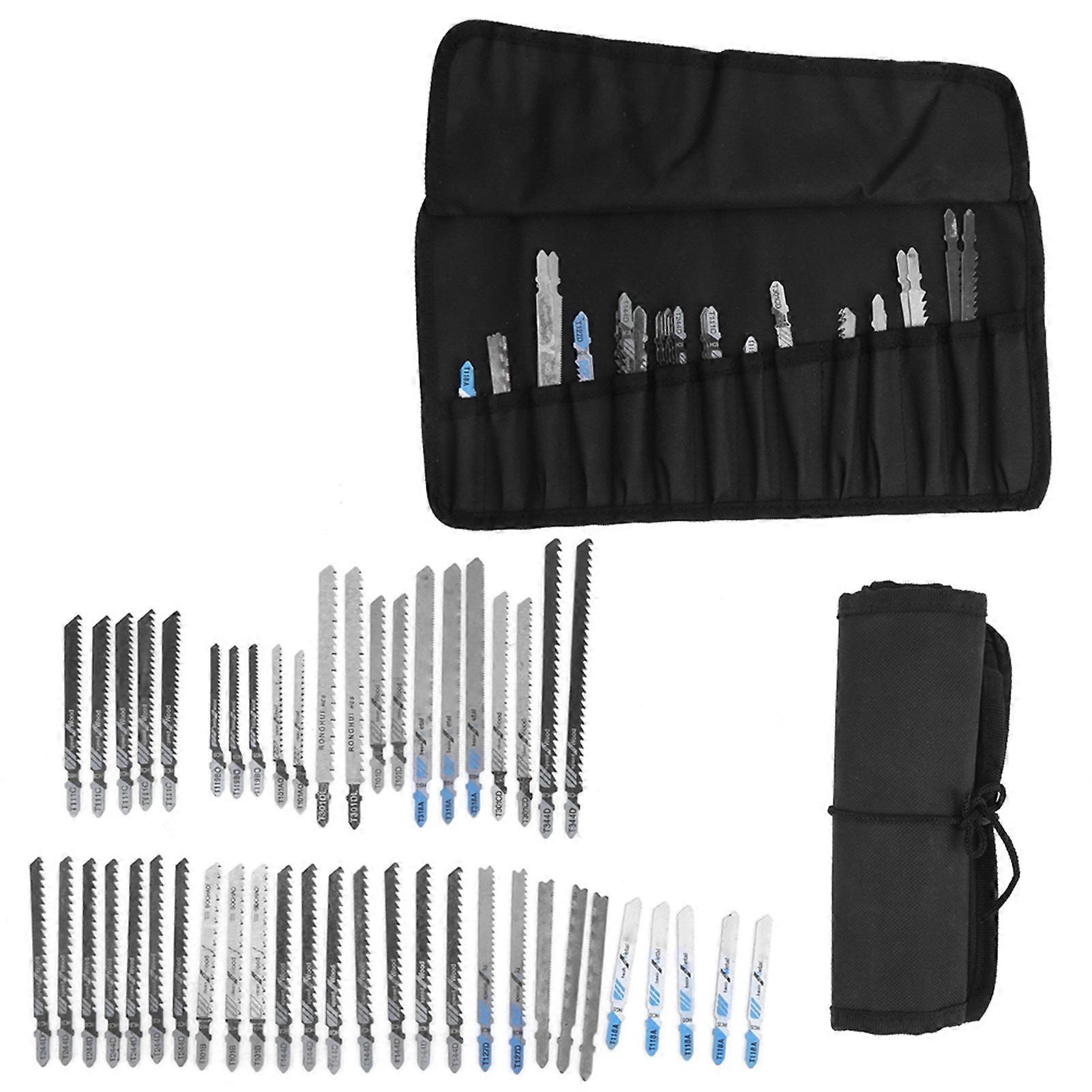 Jeu de 48 lames de scie sauteuse universelles à tige en T, dents moyennes fines, outils de coupe