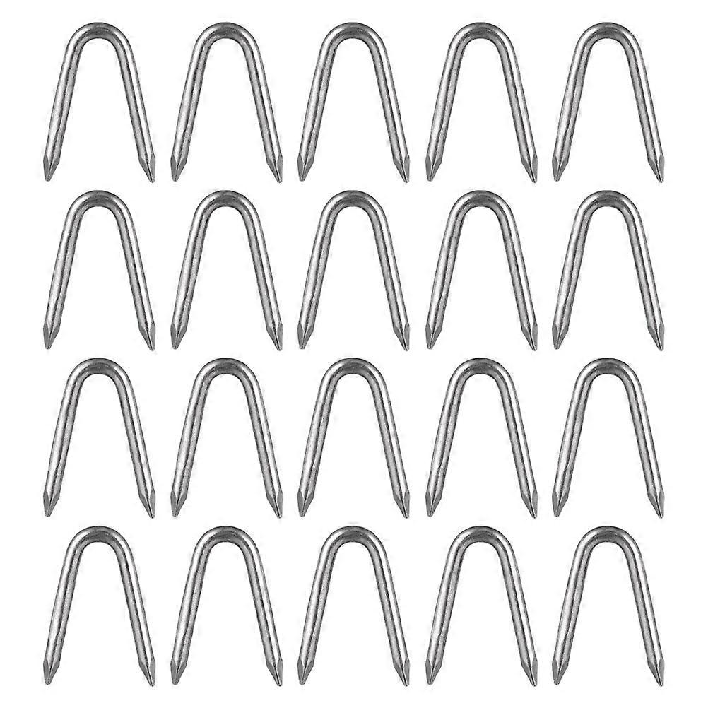 Durable Wire Mesh Fasteners U Shaped Staples for Fence Posts 3Pcs 1 Bag