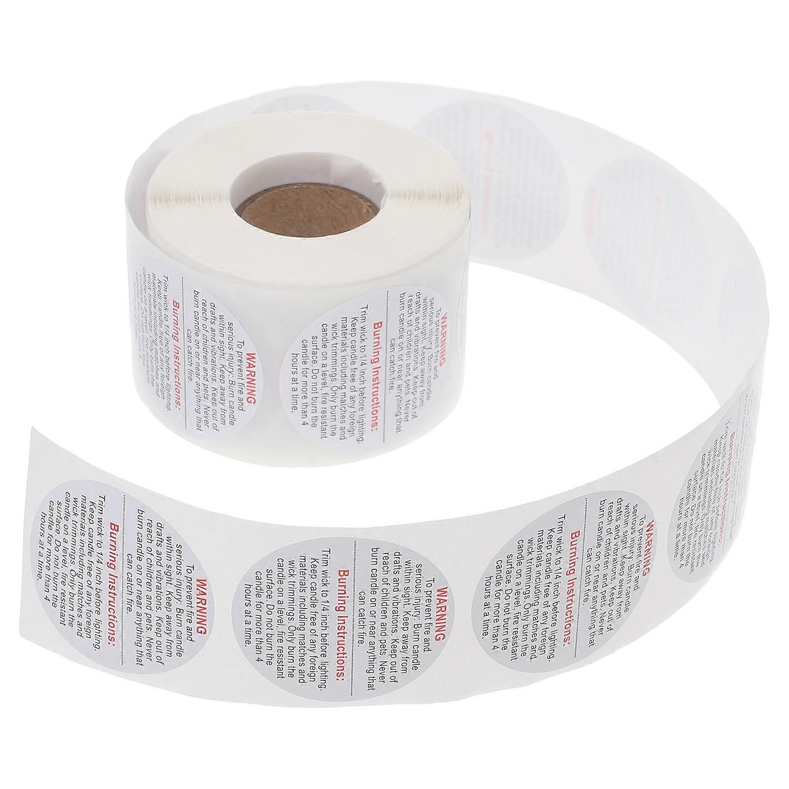 Candle Jar Container Stickers for Safety Use with 4Pcs Warning Labels