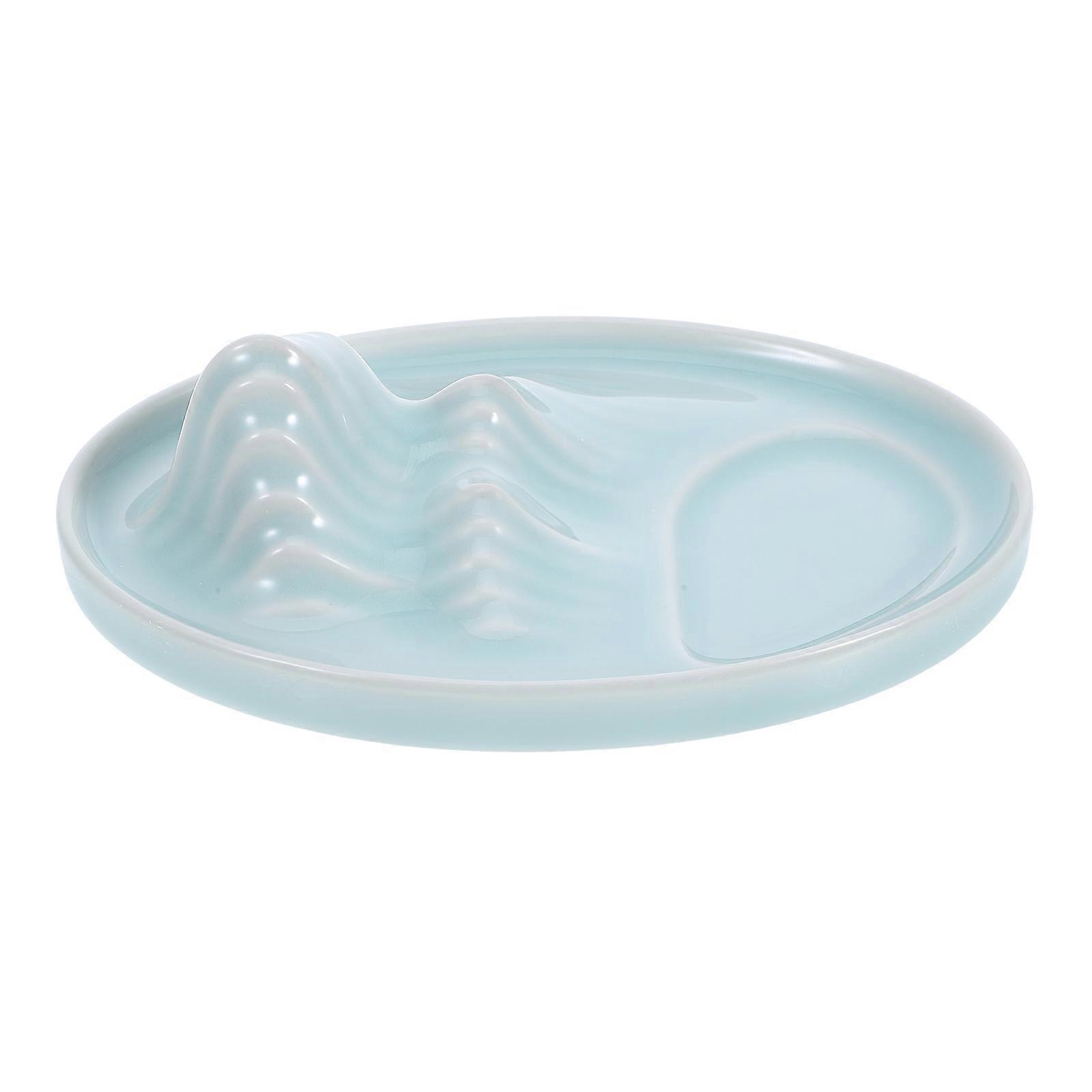 Porcelain Ink Dish for Calligraphy Brush Multi Functional Ink