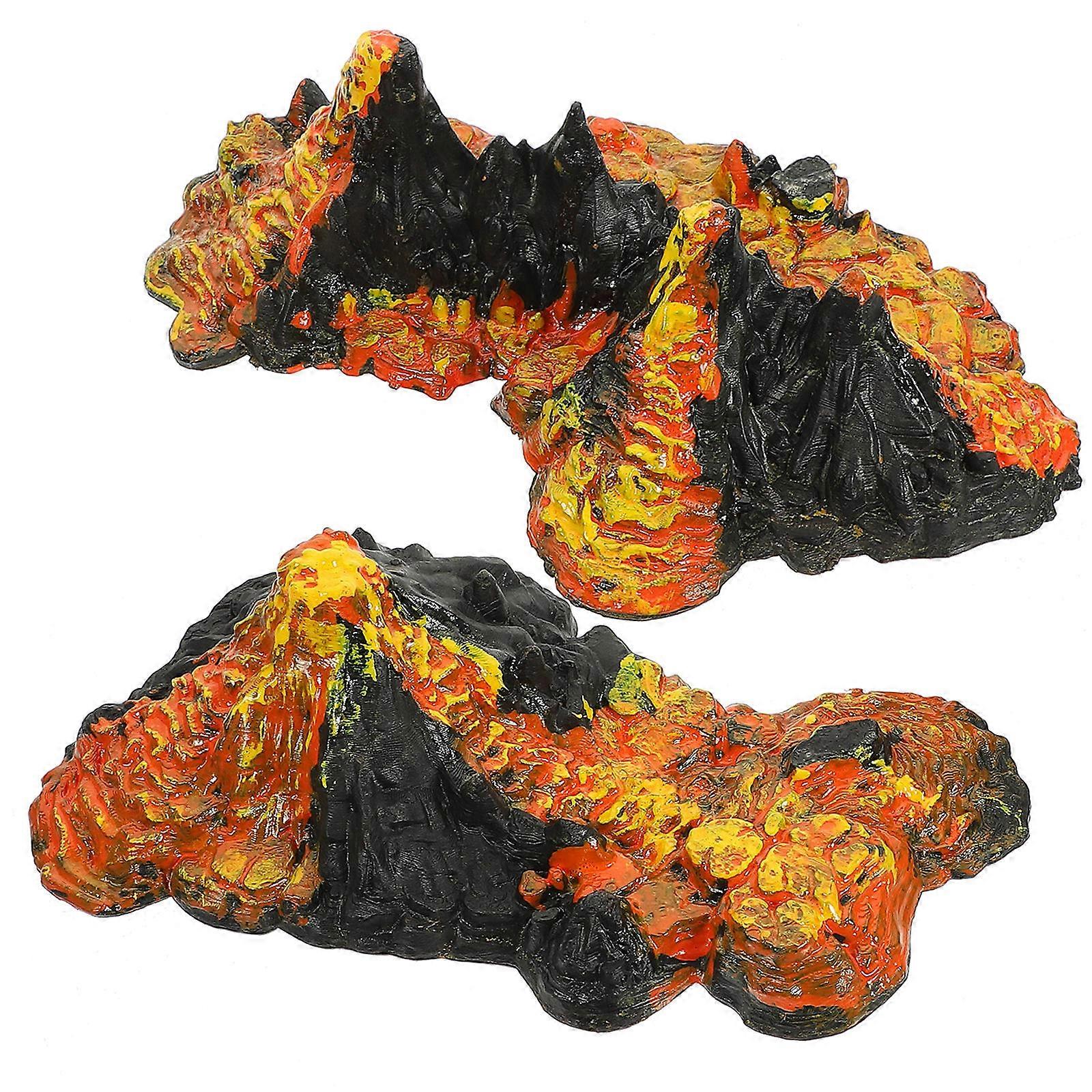 Volcano Models Simulation Volcano Ornaments for Decor 6Pcs Kit