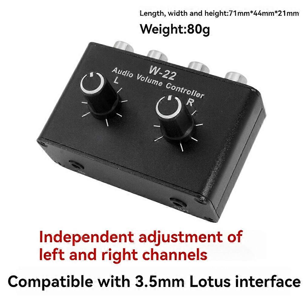 3.5mm Stereo Audio Switcher Splitter Bi-Directional Stereo Audio Switcher with Volume Control