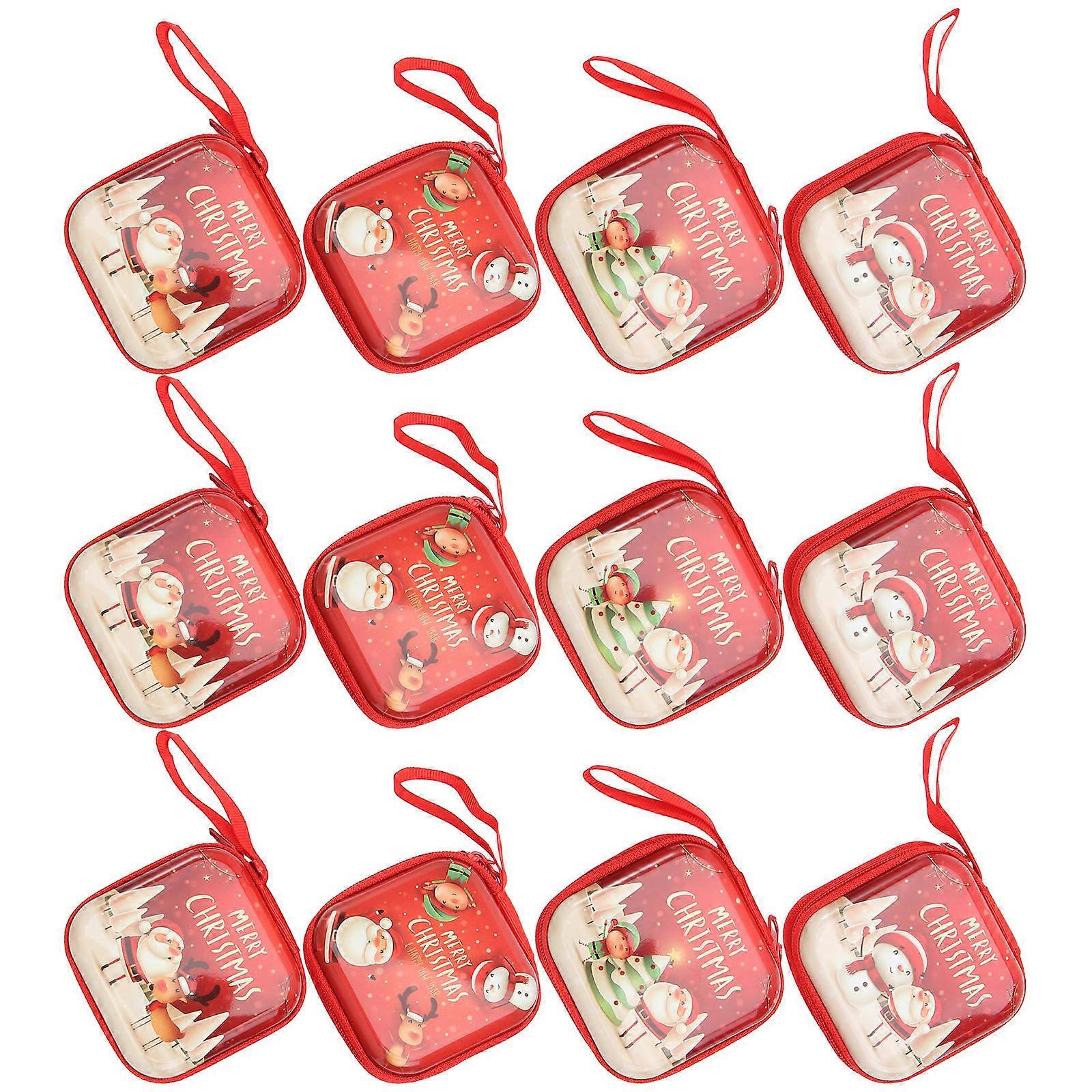 Lovely Xmas Coin Pouch Features 12Pcs Mini Unicorn Storage Bags Multi Color Ideal For Daily Use Outdoors