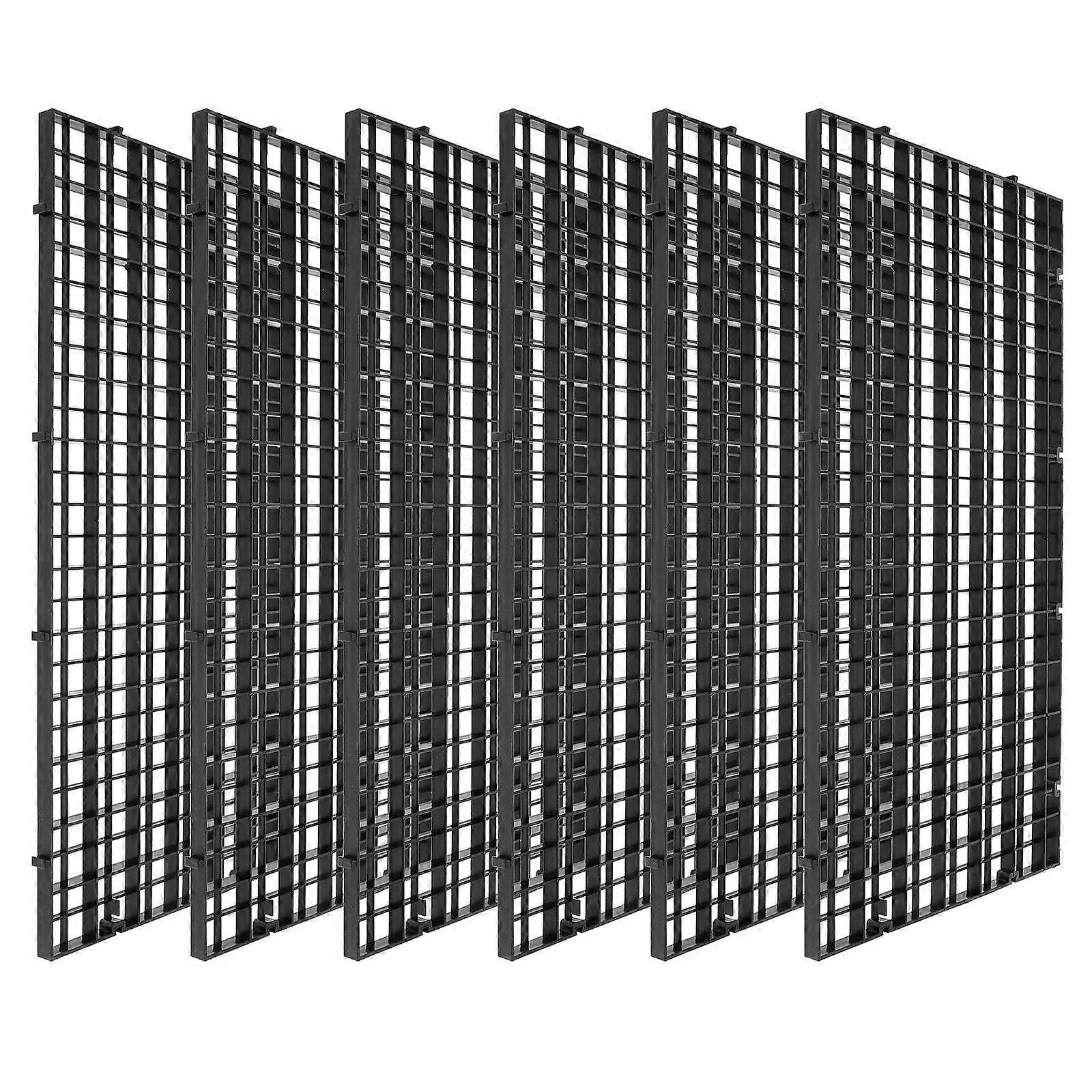 12 Pcs Fish Separation Divider Black Plastic Filter Grid Plate For Aquarium Water Quality Protection