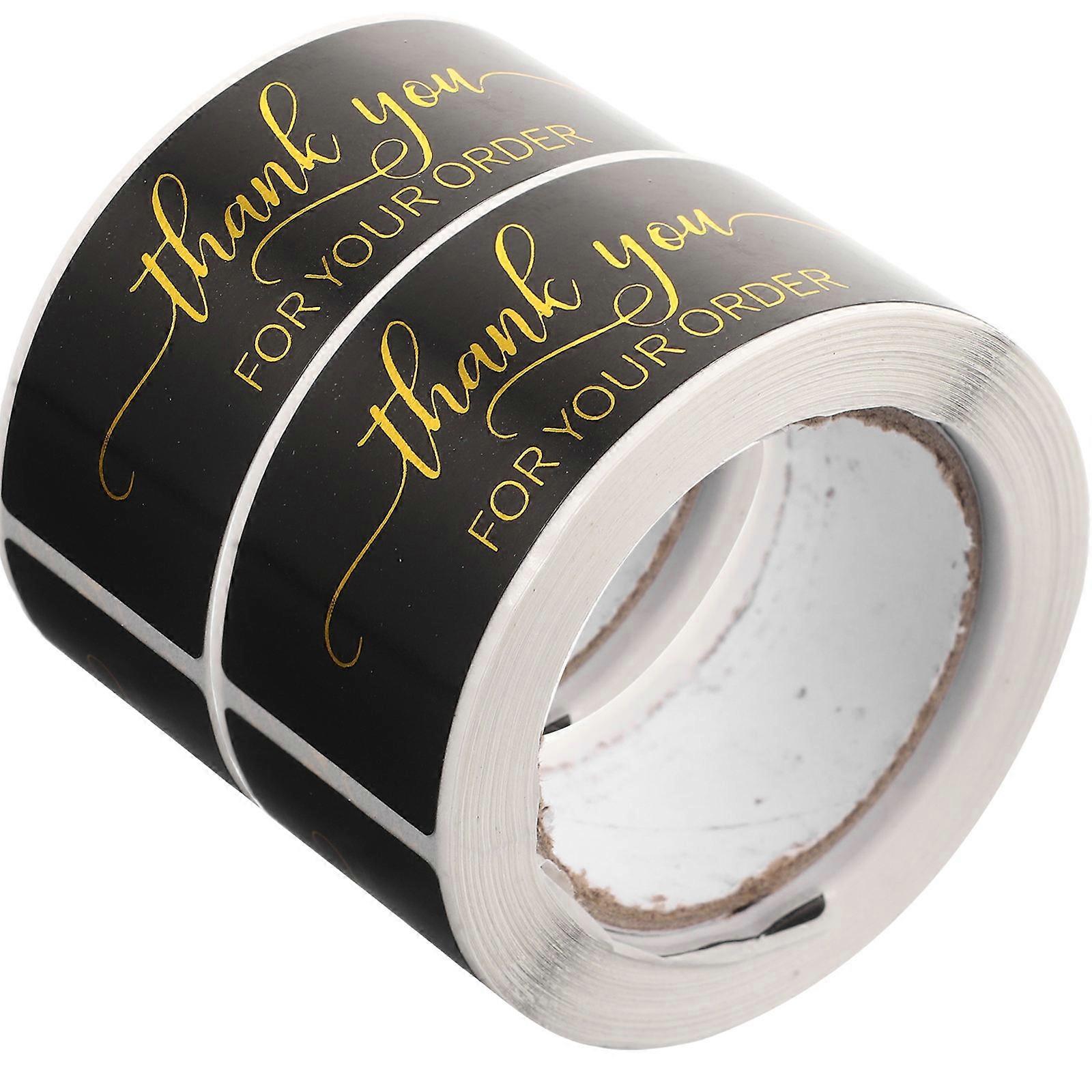 Seal Stickers Multi-Function Gift Stickers For Home Users Black Color Decorative 10 Rolls