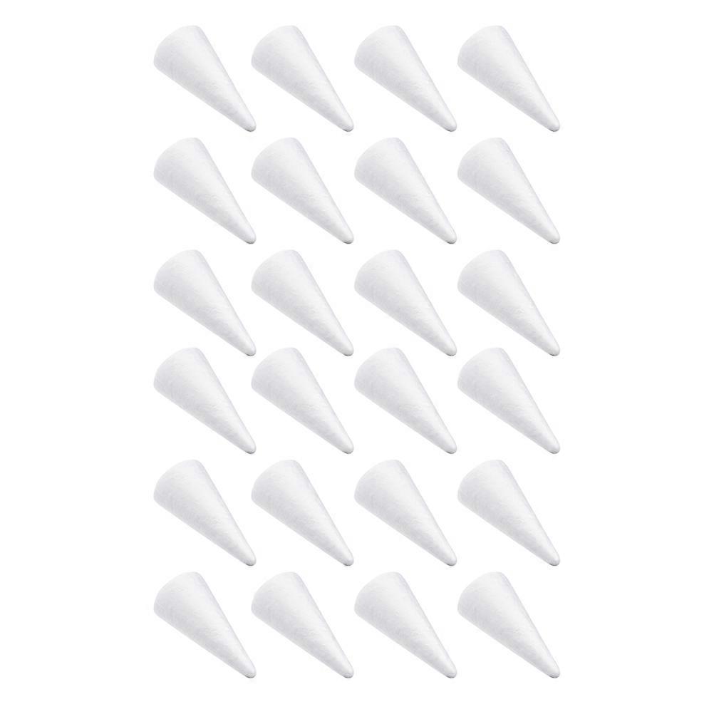 White Polystyrene Foam Cones for Decoration Craft Cone 144Pcs