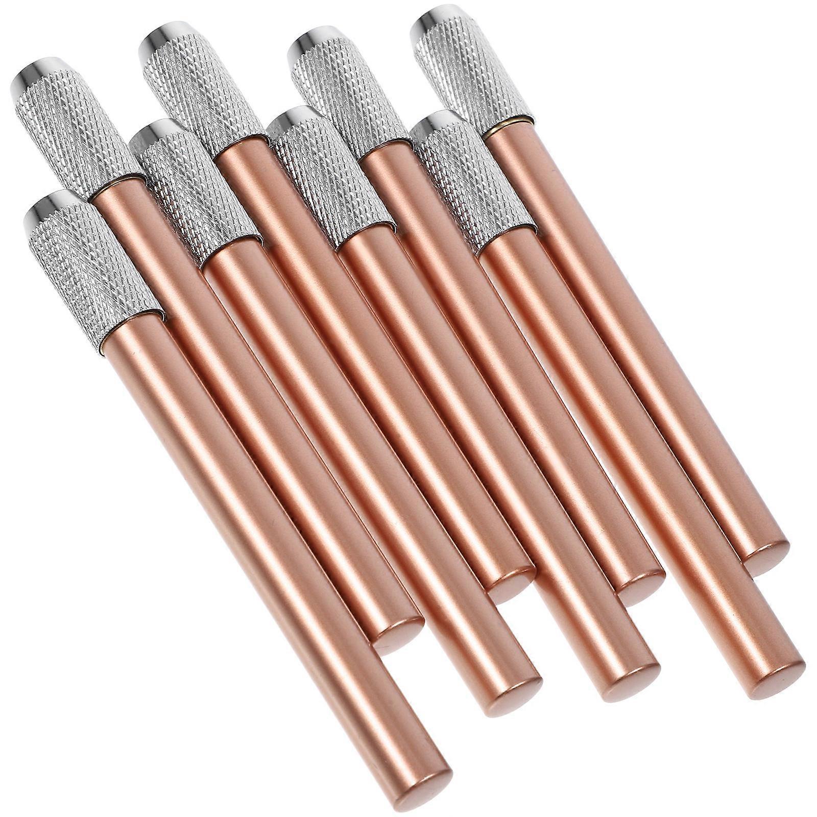 Orange Pencil Extender for School Use 16Pcs Metal Extension Tools