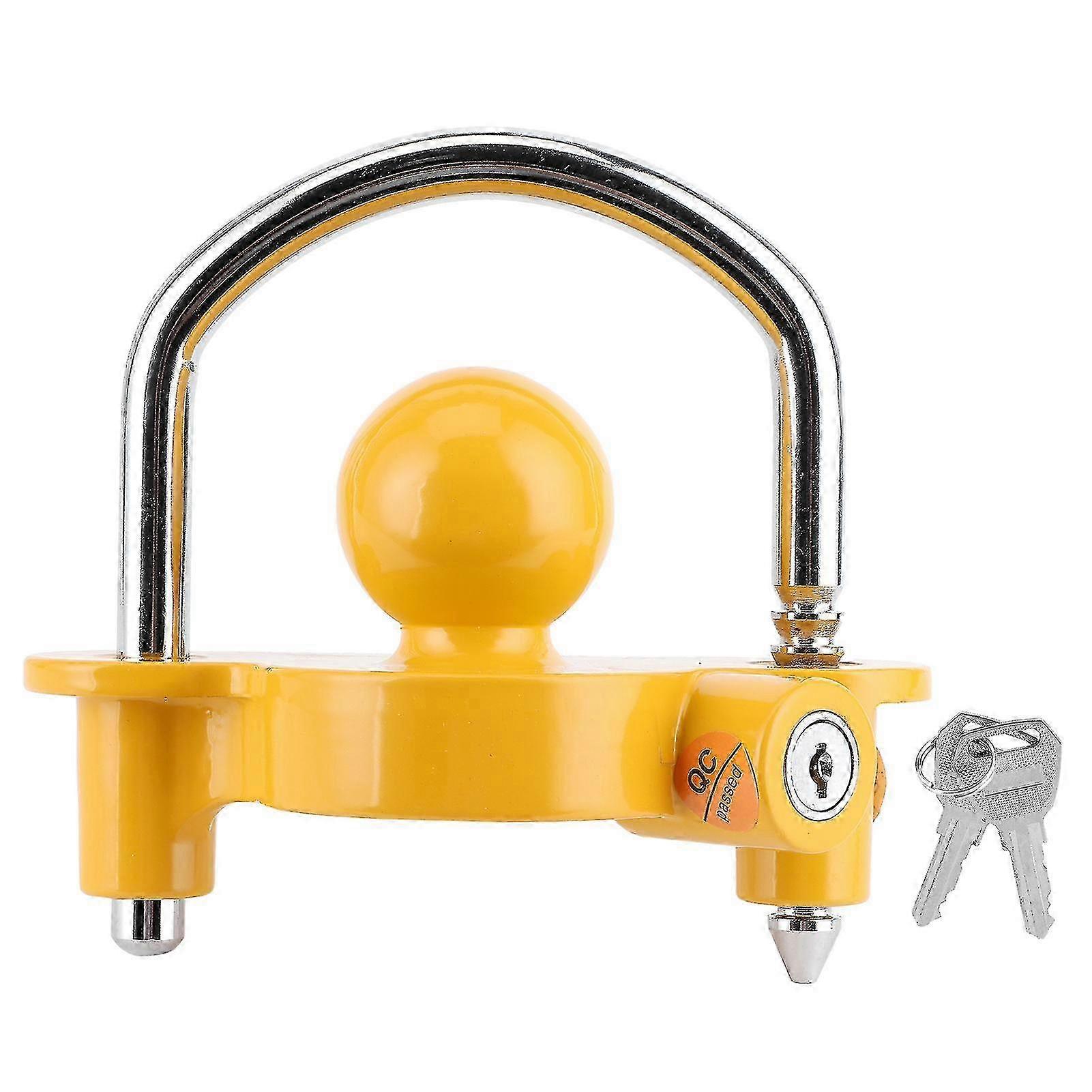 2025 Adjustable Height Universal Trailer Lock Hitch Coupler with 2 Keys - Anti-Theft Locking