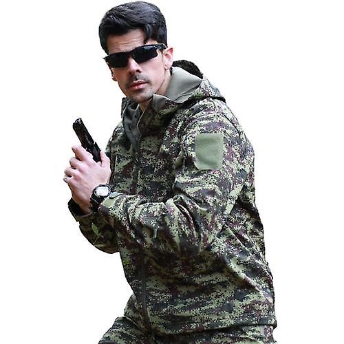 Mens Ruin Green Printed Tactical Jacket