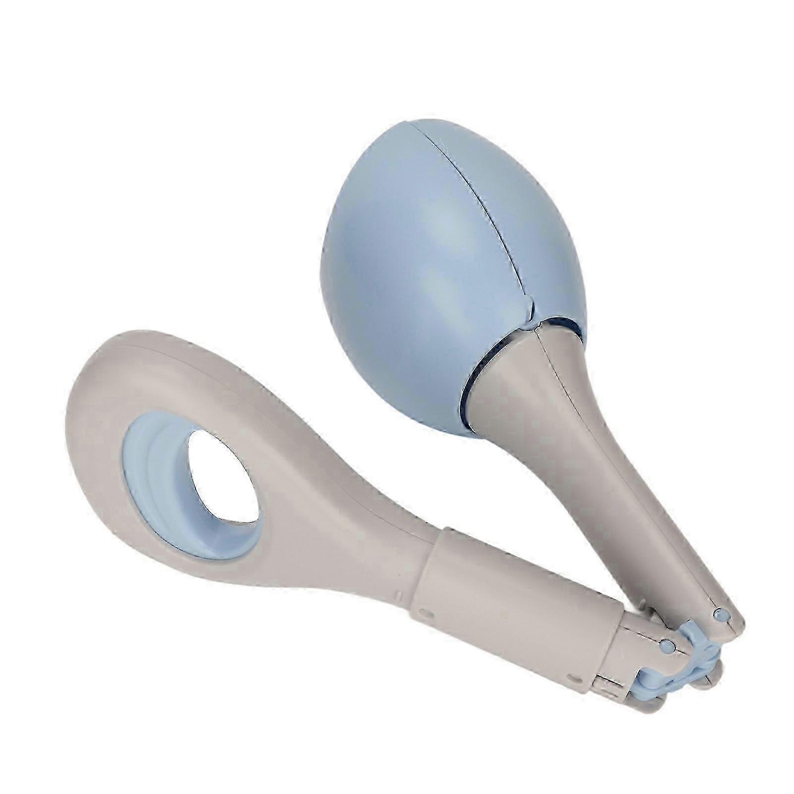 Dog Poop Picker Large Space Large Arc Diameter Easy Flushing Portable Dog Clip Toilet with Hanging Buckle and Handle L Blue