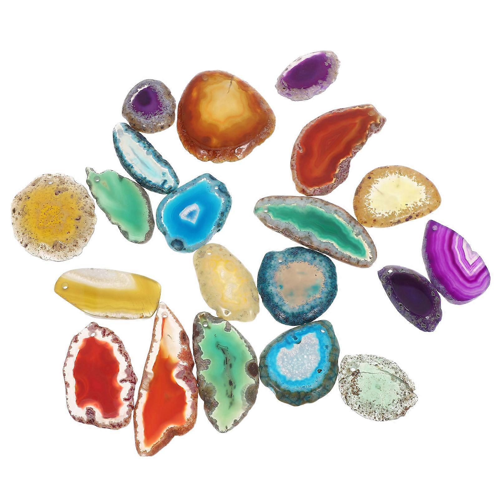 Assorted Color Natural Agate Plate Delicate for Decoration 60 Pieces