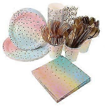 1 Set of Paper Tableware Set Delicate Tableware Set Practical Paper Tableware Kit