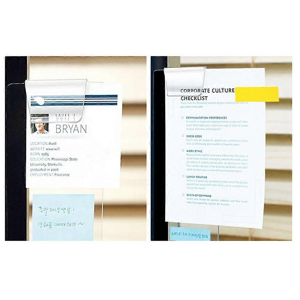 Multifunction Transparent Memo Board For Computer Monitor Side Panel 30.6 X 8 X 2 Cm Office Use 2 Pcs