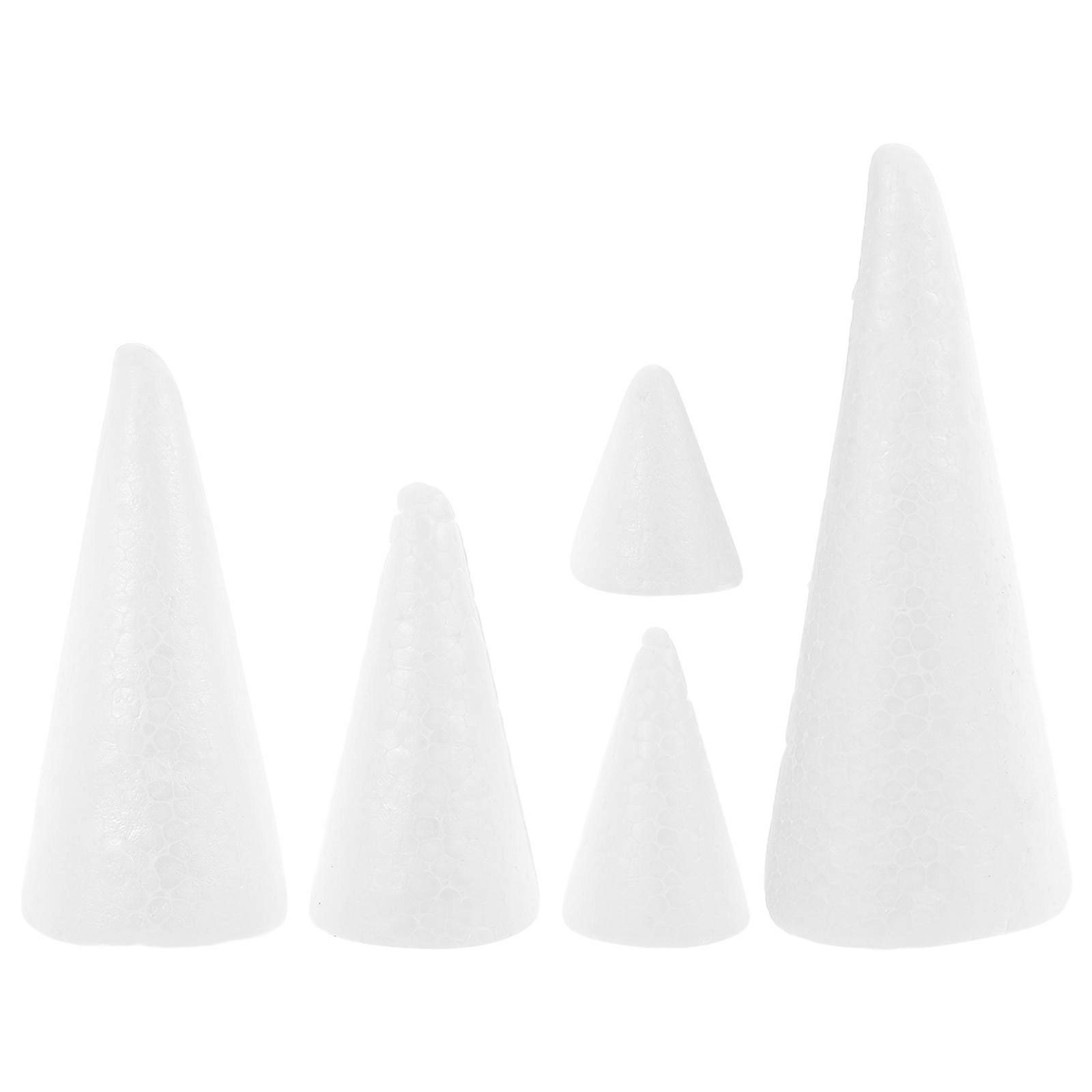 Foam Cone White DIY Foams Cone for Handmade Projects 25 Pieces