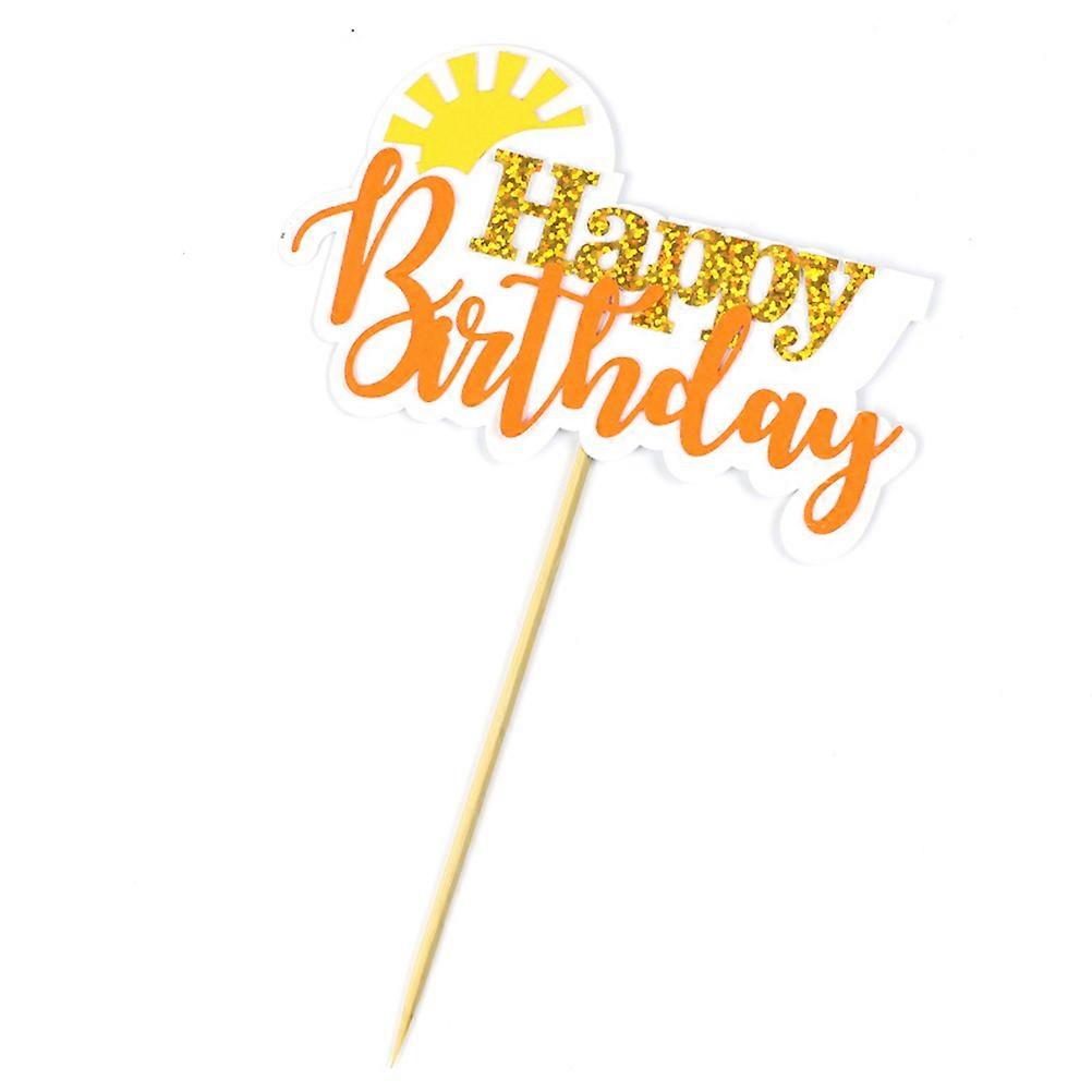 Cake Picks Sun Theme Paper Cake Decorations for 10Pcs