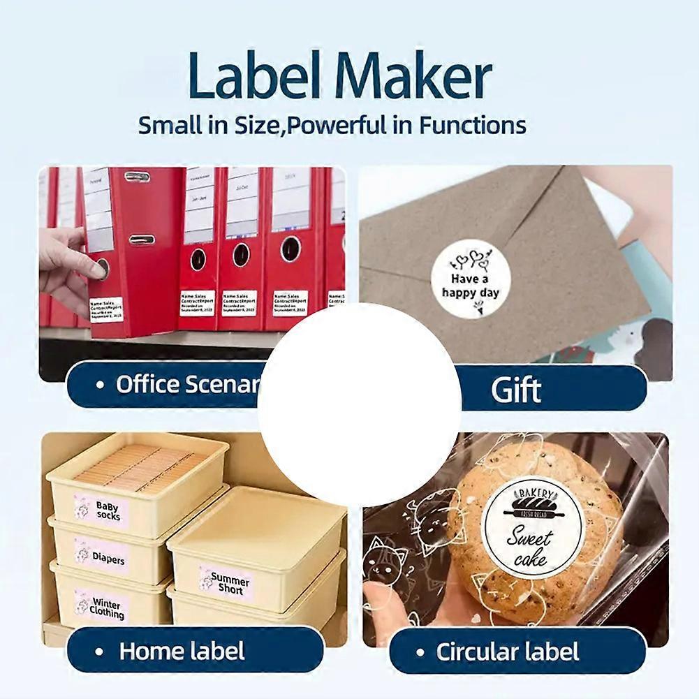 Wireless Mini Portable Printer Label Printer Mobile Thermal Adhesive Label Machine Suitable for Storehouse Express Black