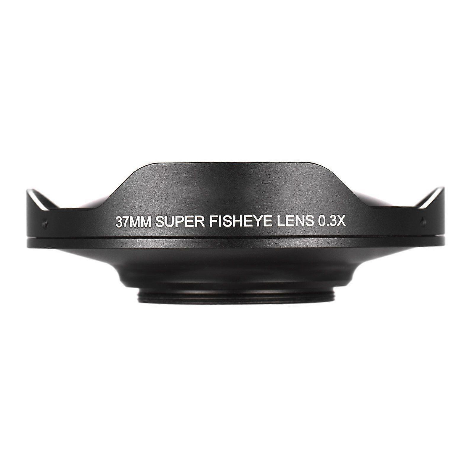 37MM 0.3X HD Ultra Wide Angle Fisheye Lens with Hood Replacement for Camcorders