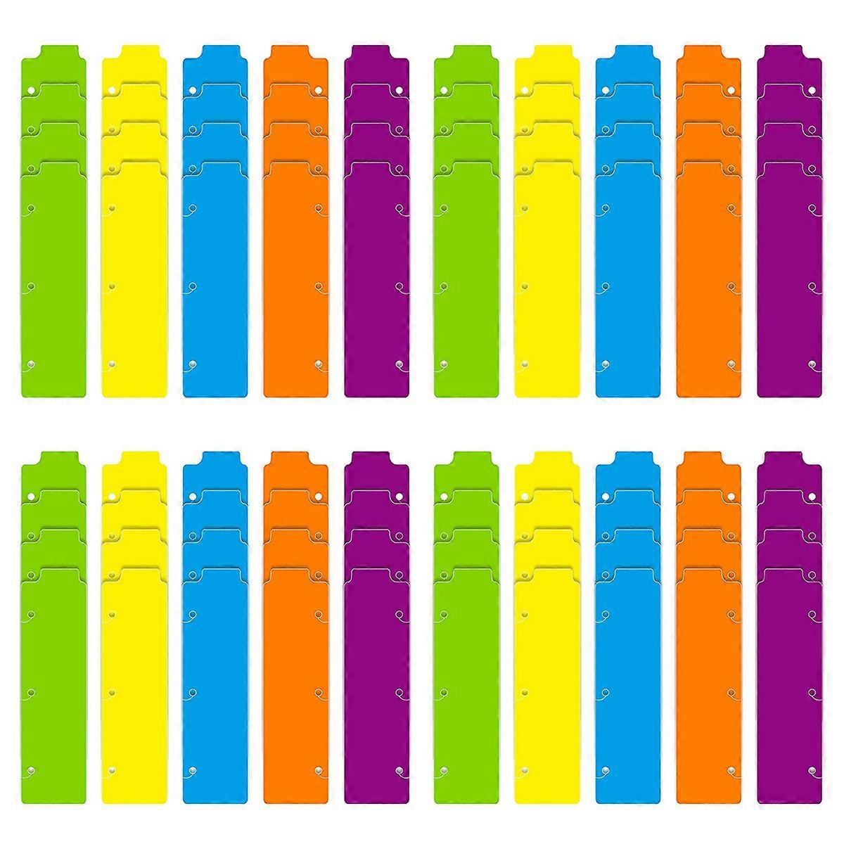 20 Pieces Plastic Bookmark Binder Dividers for Planner Multicolor