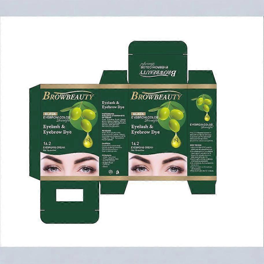 Dual-Use Eyelash & Eyebrow Dye - Long-Lasting Waterproof Sweatproof Formula, Plant-Based Nourishing Color for Eyes & Brows, 10ml+10ml