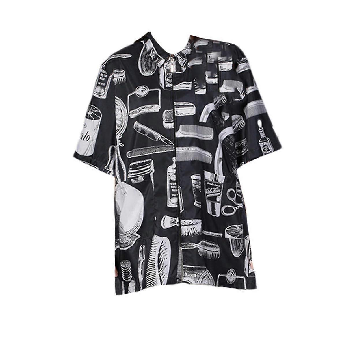 Hairdressing Barber Coat For Home Store Use, Collar Design, Professional Barber Working Clothes For Barbershop