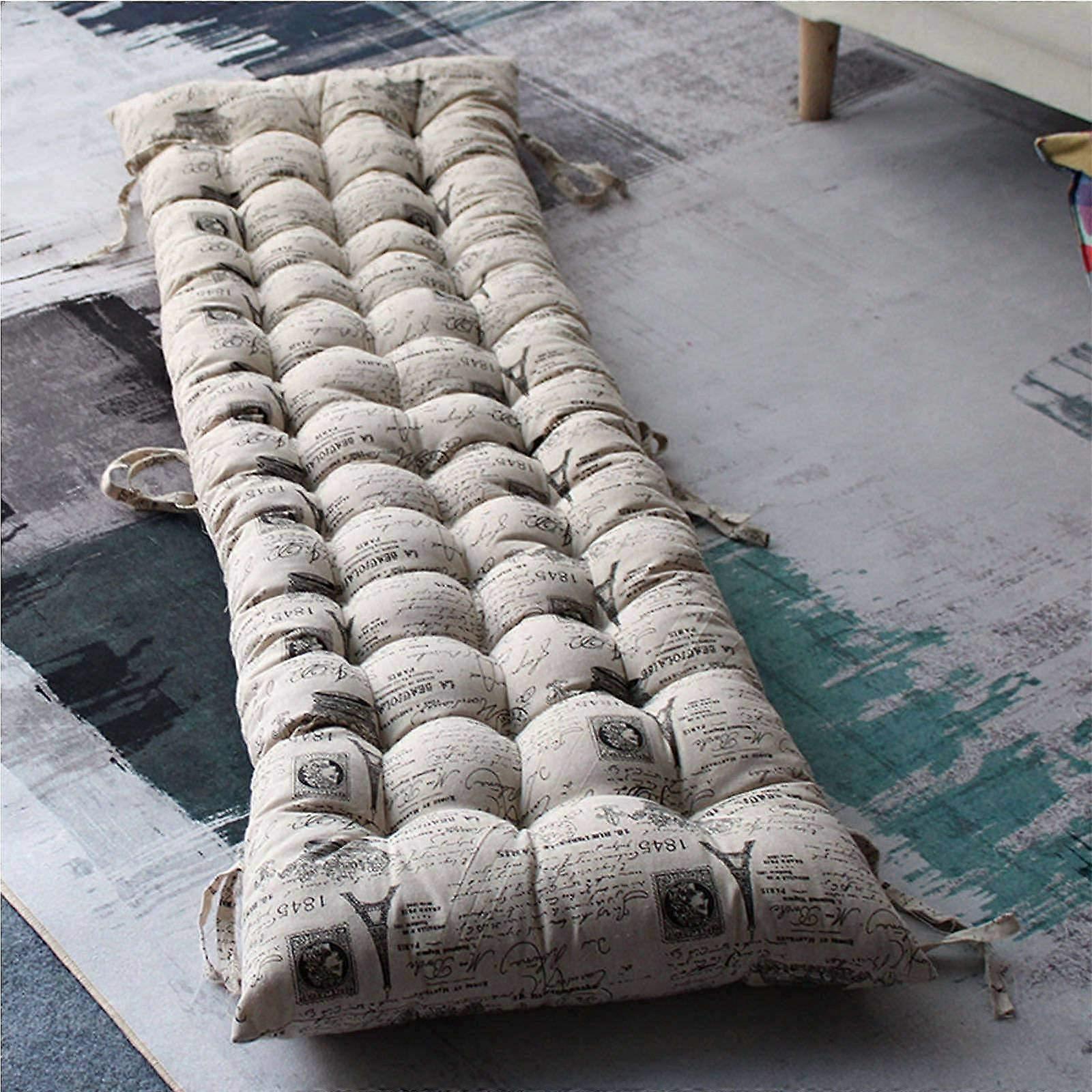 Bench Cushion With Backrest, Rectangular Seat Cushion For Indoor Outdoor Bench And Rocking Chair, Padded Lounger