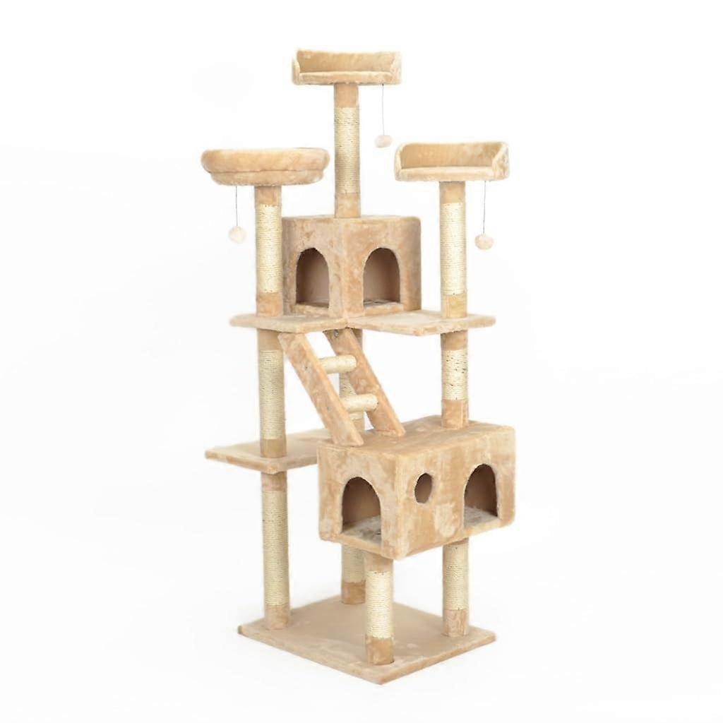 Climbing Frame Gray Cat Tree With Nest And Scratching Post Tongtian Column Large Stand A