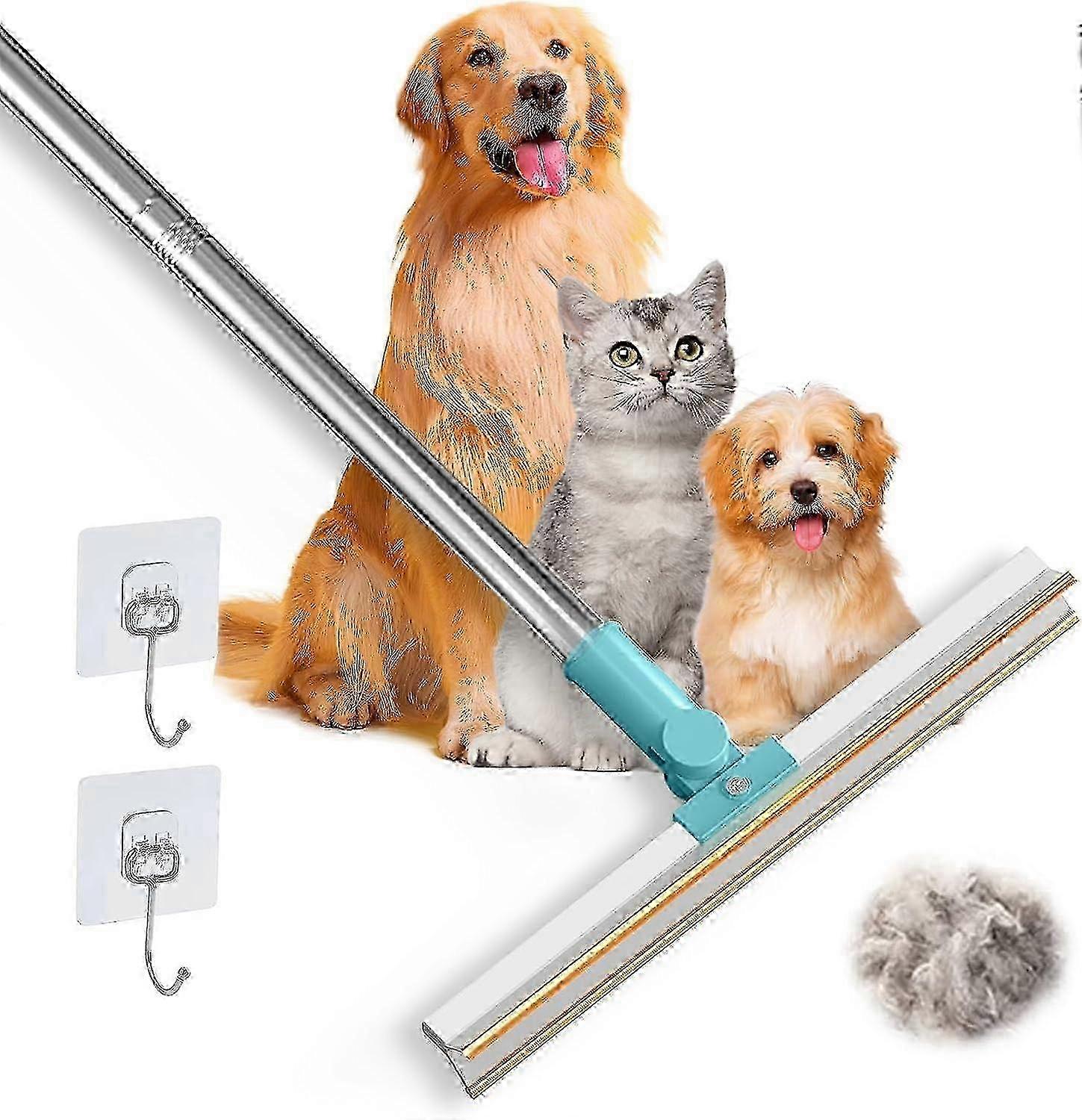 53 Adjustable Handle Carpet Rake Pet Hair Remover,Extra-Wide & Durable Edge of Lint Remover for Embedded Fur Removal from Carpet and Rug.Carpet Scrape