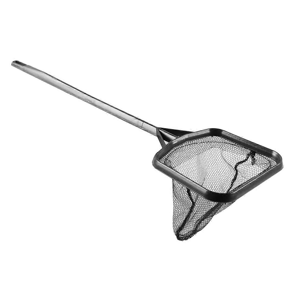 Aquarium Fishing Net 27 Cm Handle Black Mesh For Small Fish Debris In Fish Tank