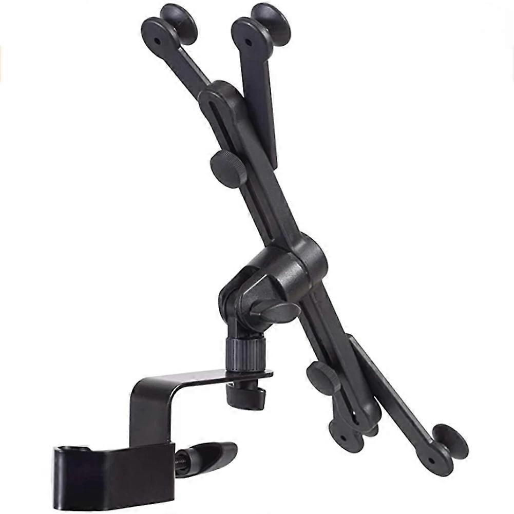 7-14 Inch Adjustable Tablet Holder Mount 360 Degree Swivel Clamp for Microphone Stand for Apple IPad Pro Air Mini