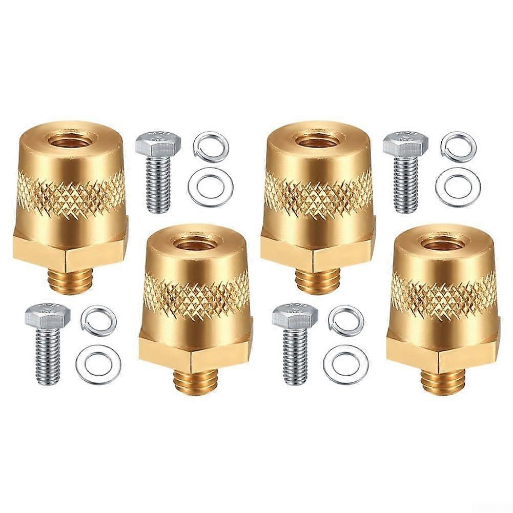 Car Battery Terminal Adapter Pair M8 With Screws And Washers For Reliable Battery Connections Vehicle Compatibility