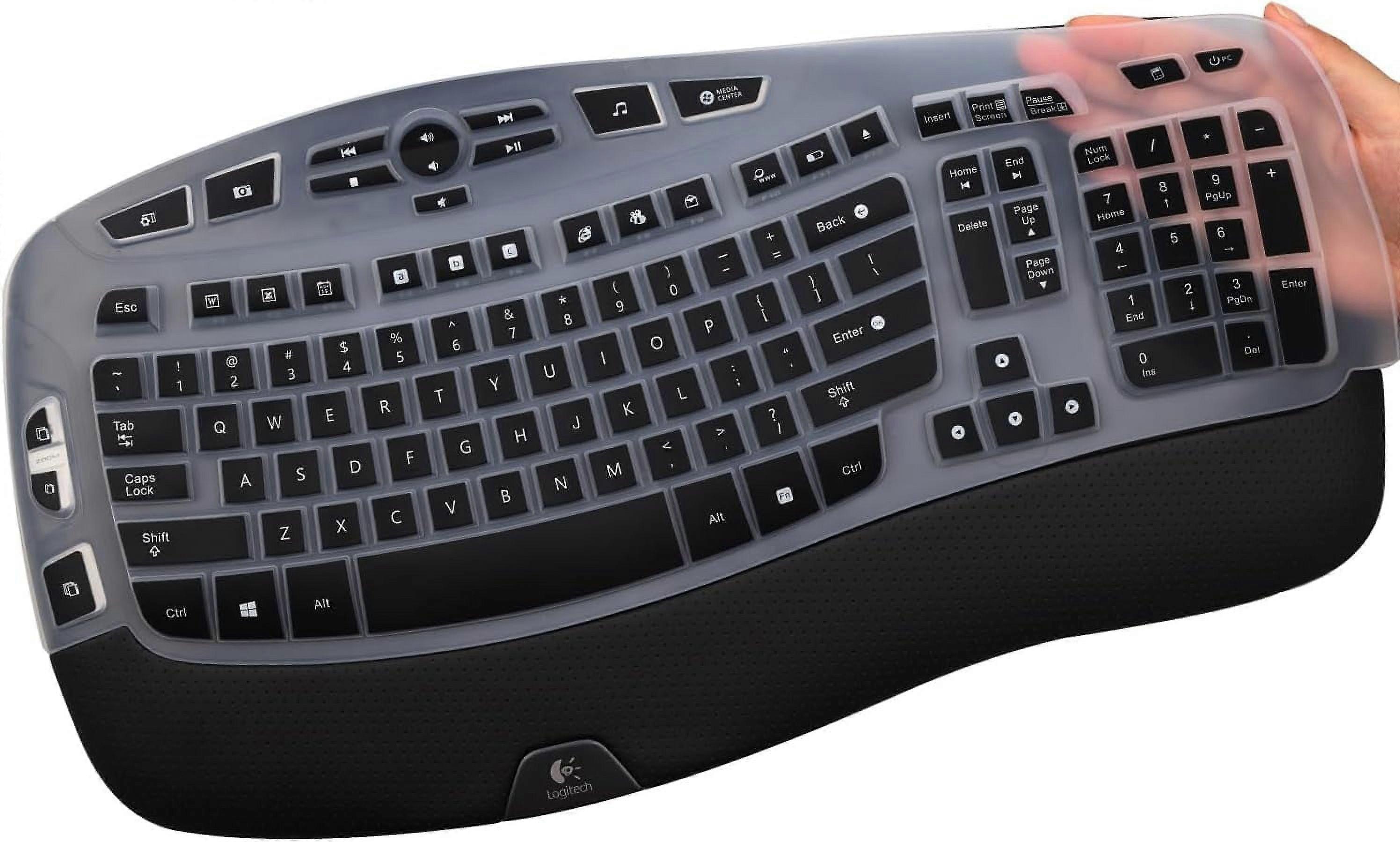 Keyboard Cover for compatible with Logitech K350 Wave Keyboard, compatible with Logitech MK570 MK550 Wave Keyboard, compatible with Logitech K350
