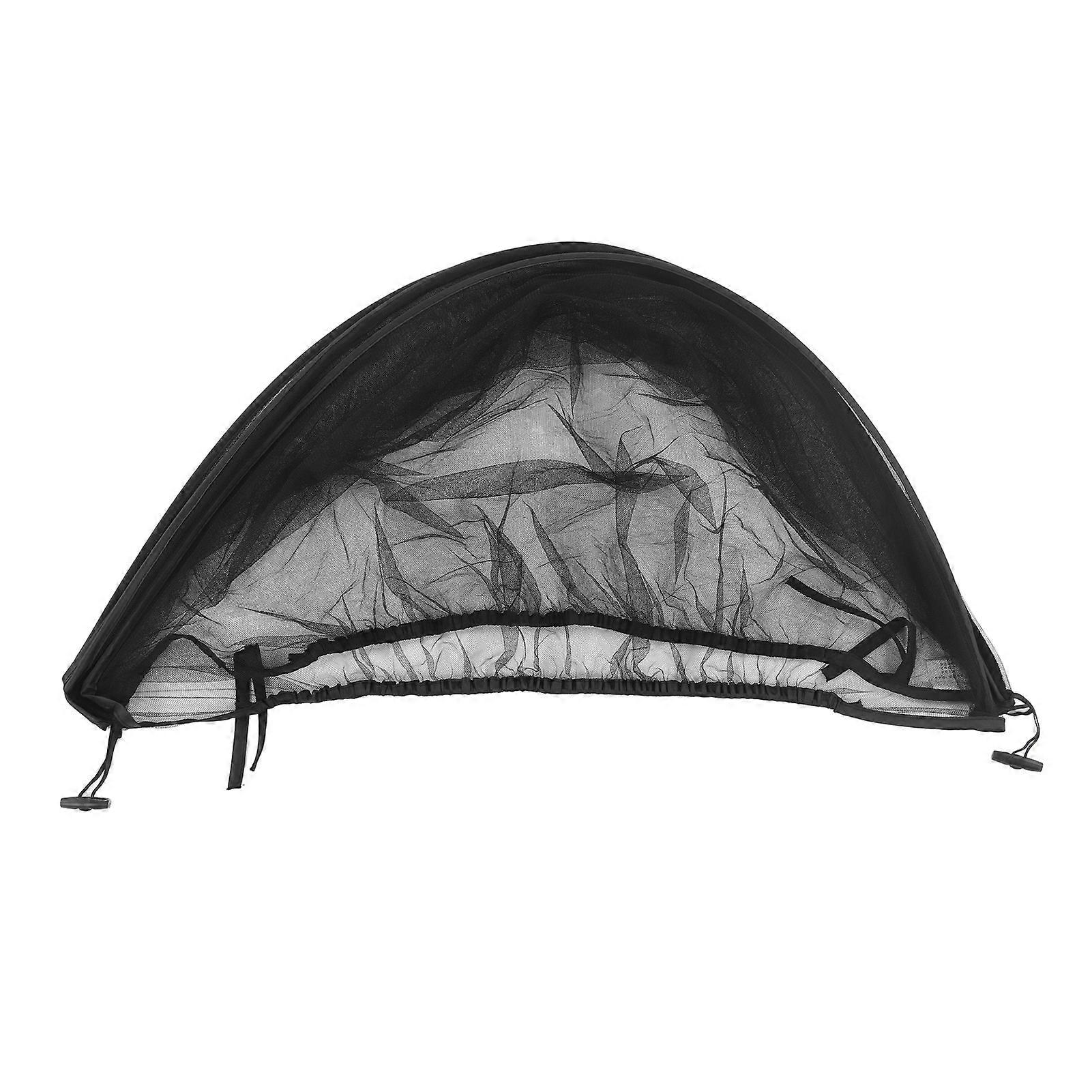 Siège d’auto Filet Répulsif Fermeture Éclair Universelle Poussette Respirant Filet Répulsif En Filet Grand Pour Bébé Noir Avec Couvercle De Bord Noir 