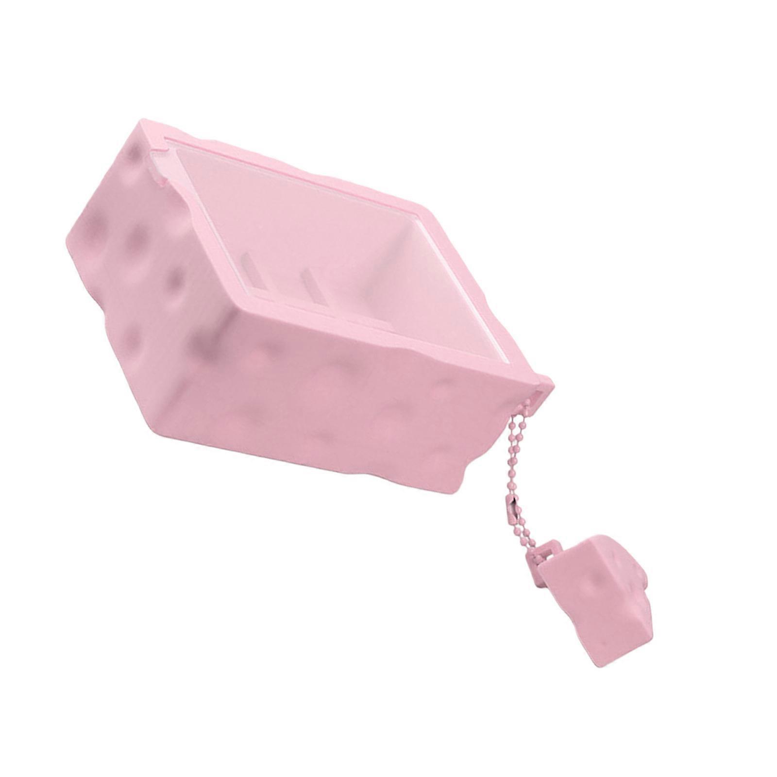 Cheese Themed Keycap Holder Durability Construction Portable Desktop Organiser Keycaps Storage Box  Pink