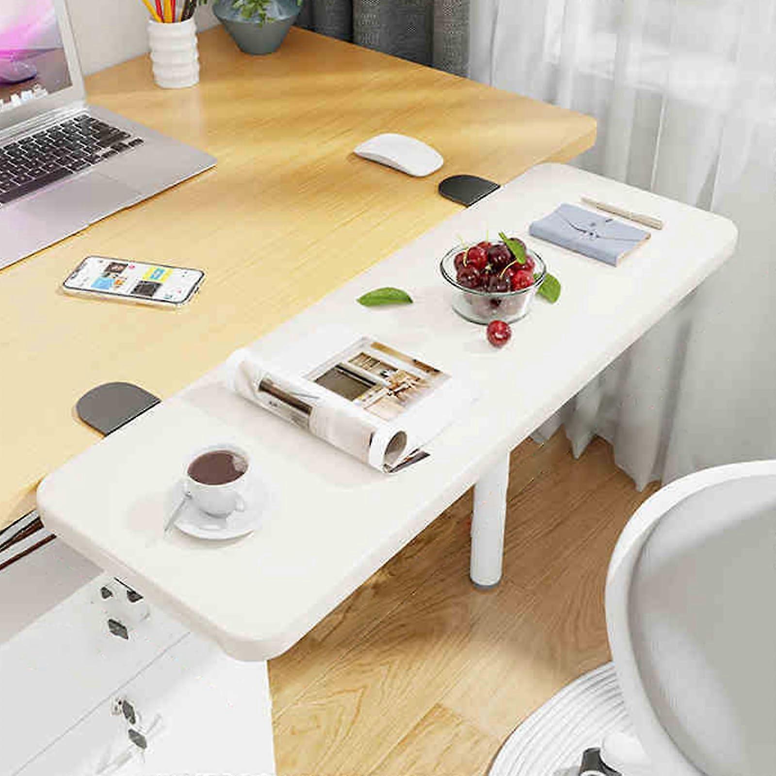 Desktop Keyboard Extender Under Desk Tray Clamp Foldable Keyboard Tray Extension White L70xW20 Cm For RightAngle Tables Bookcases