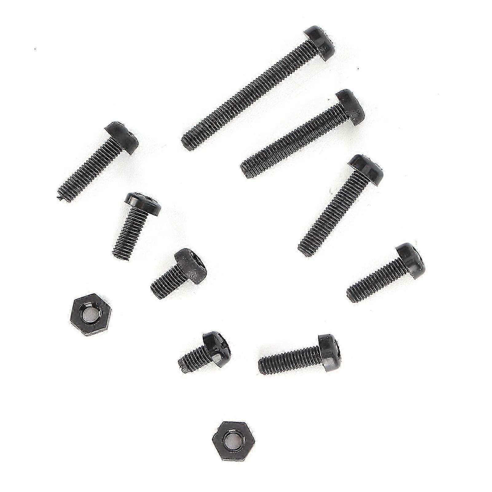 160Pcs Black Nylon M3 Cross Screws & Hex Nuts Fastener Set