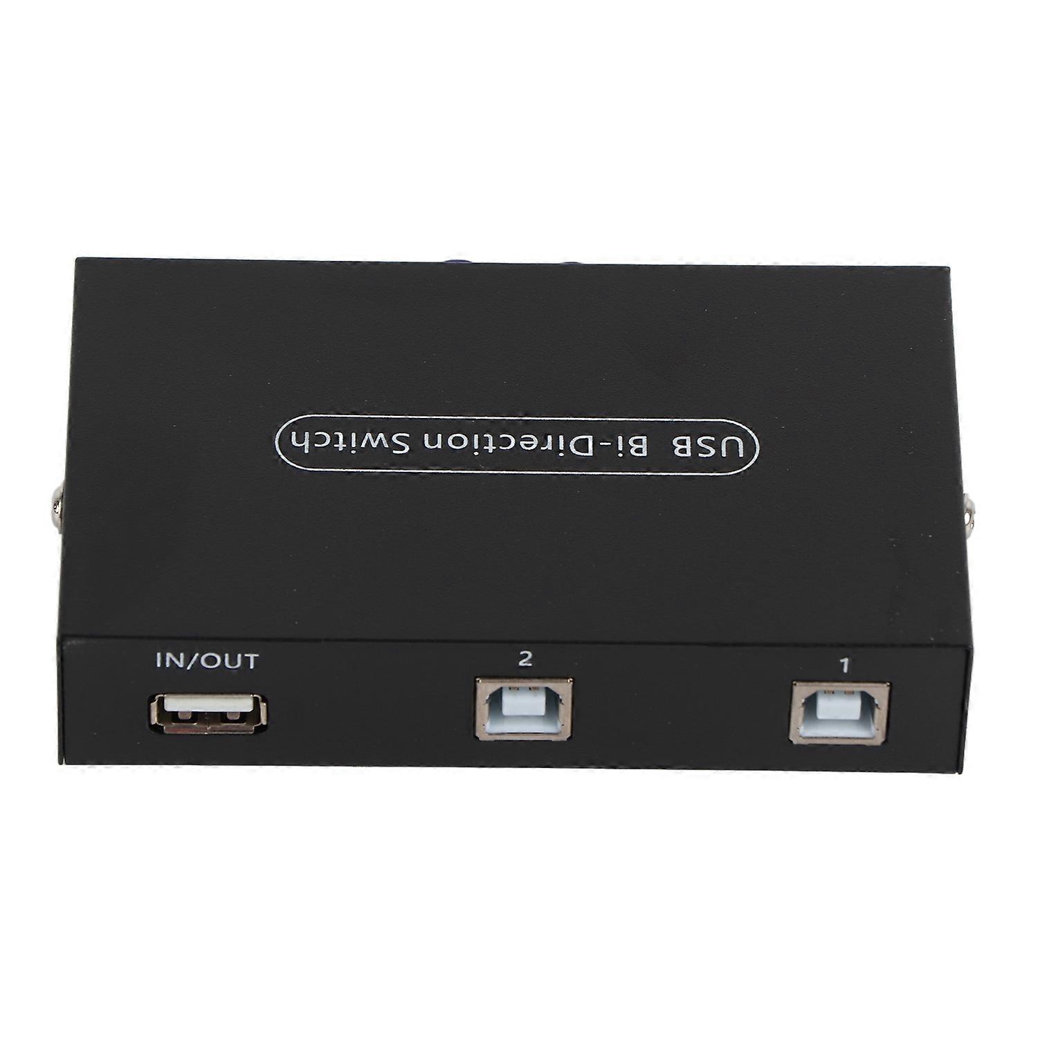 2/4 Port USB 2.0 Manual Sharing Switch Switcher Box for PC Printer Scanner (2 Port)