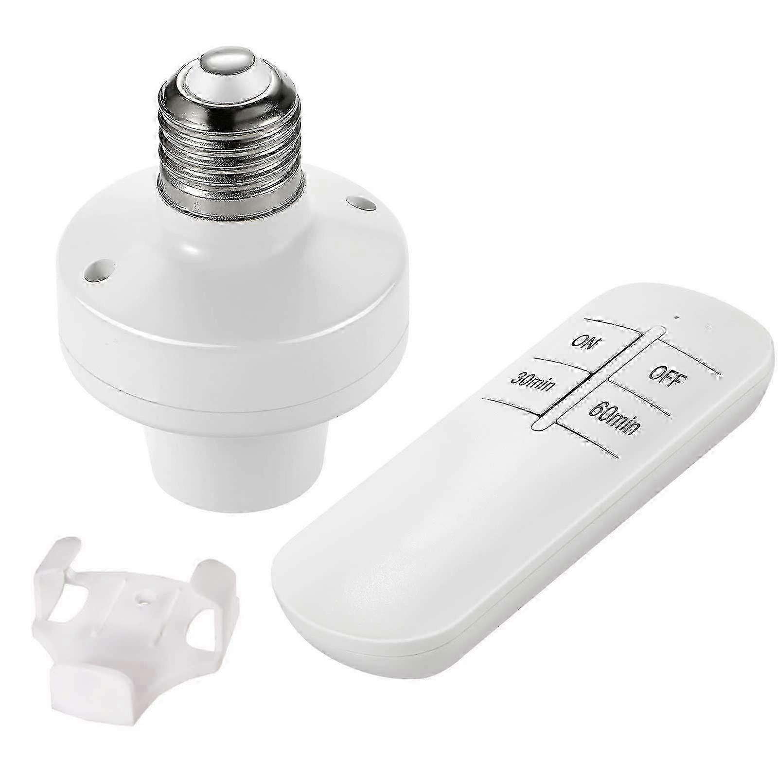 Wireless Remote Control Lamp Socket E27 Bulb Base, Wireless Switch Kit with On/Off Timer, LED Bulb Holder, Fan, Incandescent (Only RF)
