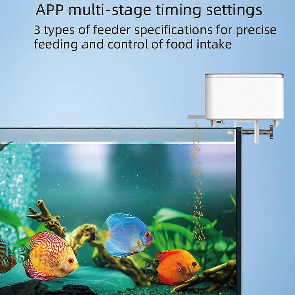 WiFi Intelligent Timing Automatic Feeder Aquarium Goldfish Feeder 100ML Large Capacity Fish Feeder M