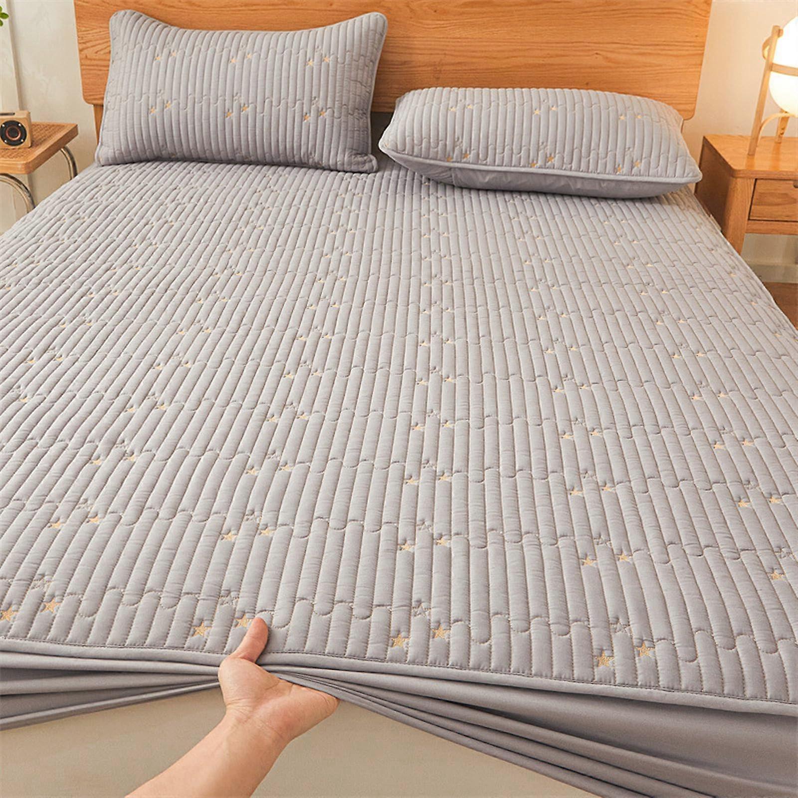 Fitted Bed Sheets 90x190 Cm, PolyesterCotton Blend, Pocket Depth 25 Cm, Machine Washable, Breathable