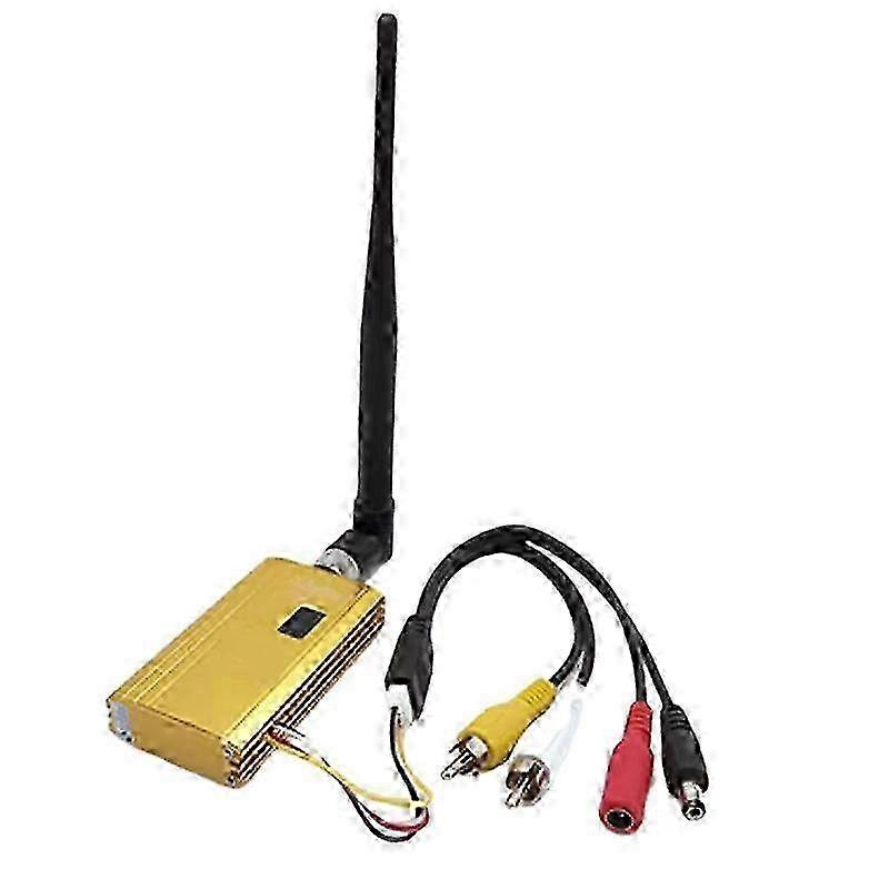 Wireless FPV Transmitter and Receiver 1.2GHz 1500MW 8CH AV Sender with TV Audio Video for QAV250