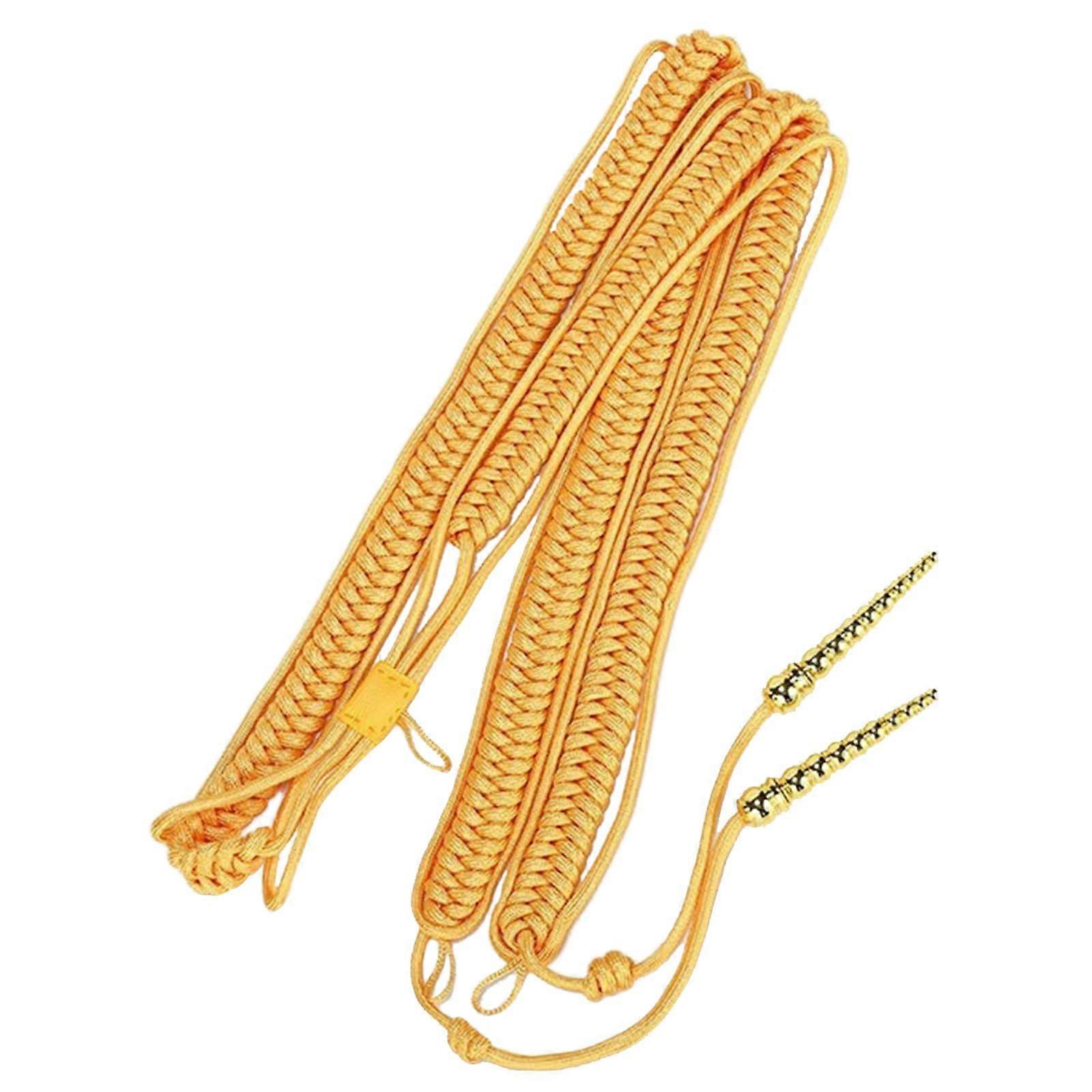 Professional Uniform Epaulets Braid Captain Epaulets Fringed Shoulder Cord Stage Cord School Uniform Yellow