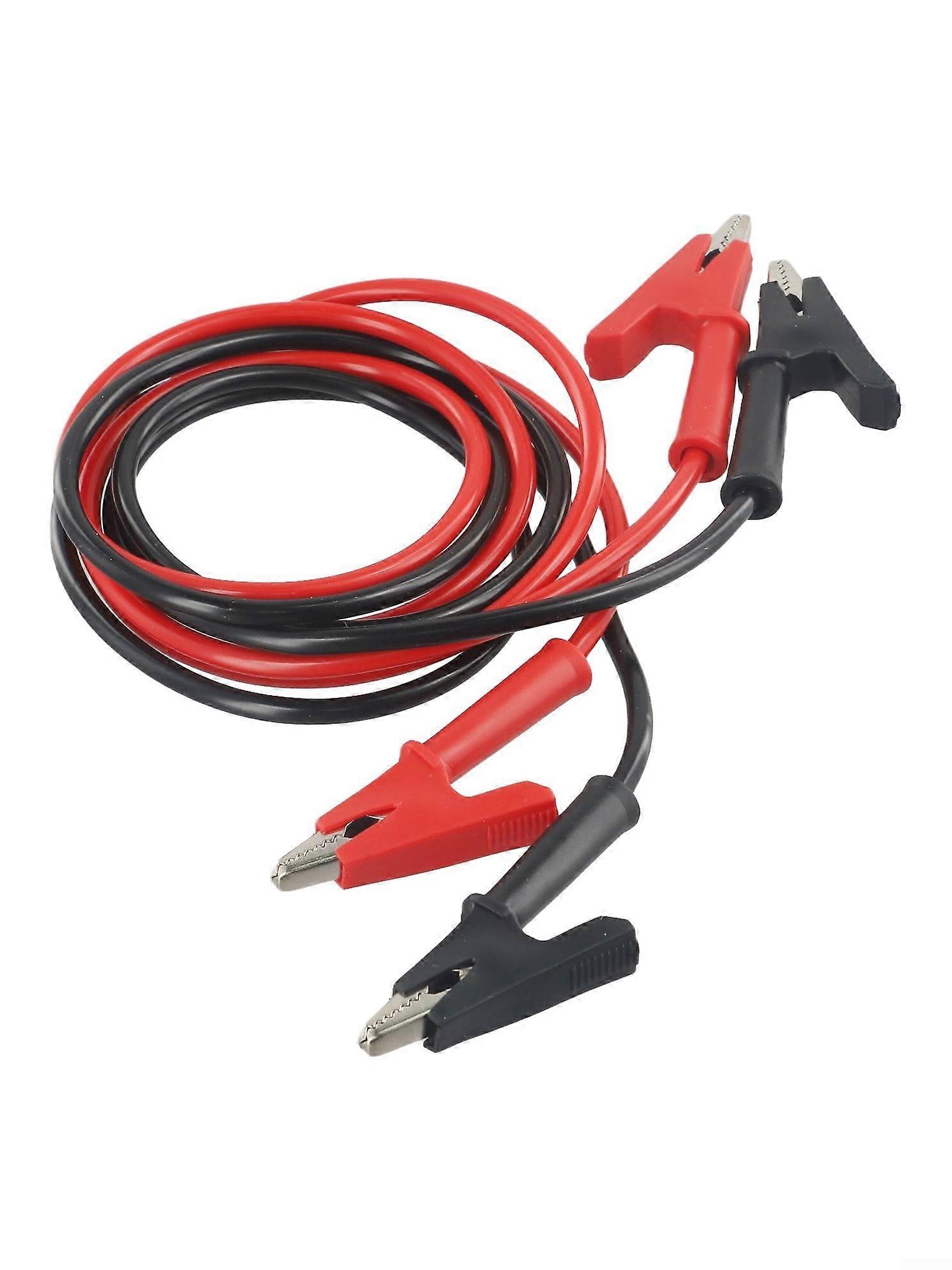 2 Pack 14 AWG Silicone Test Leads with Alligator Clips for Multimeter and Automotive Use, 1m 1500V 20A