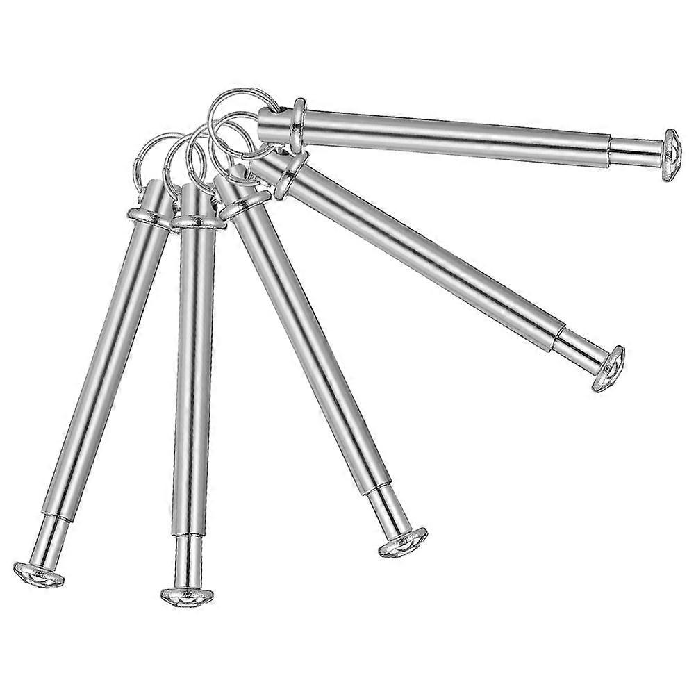 Silver Folding Fan Shaft Replacement Rivets for Repairing 5Sets Metal