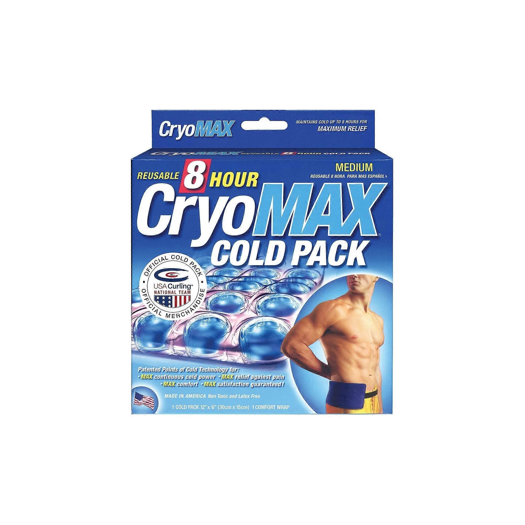 Cryo-max Cold Pack With Flexible Straps, Reusable, Medium, 1 Ea
