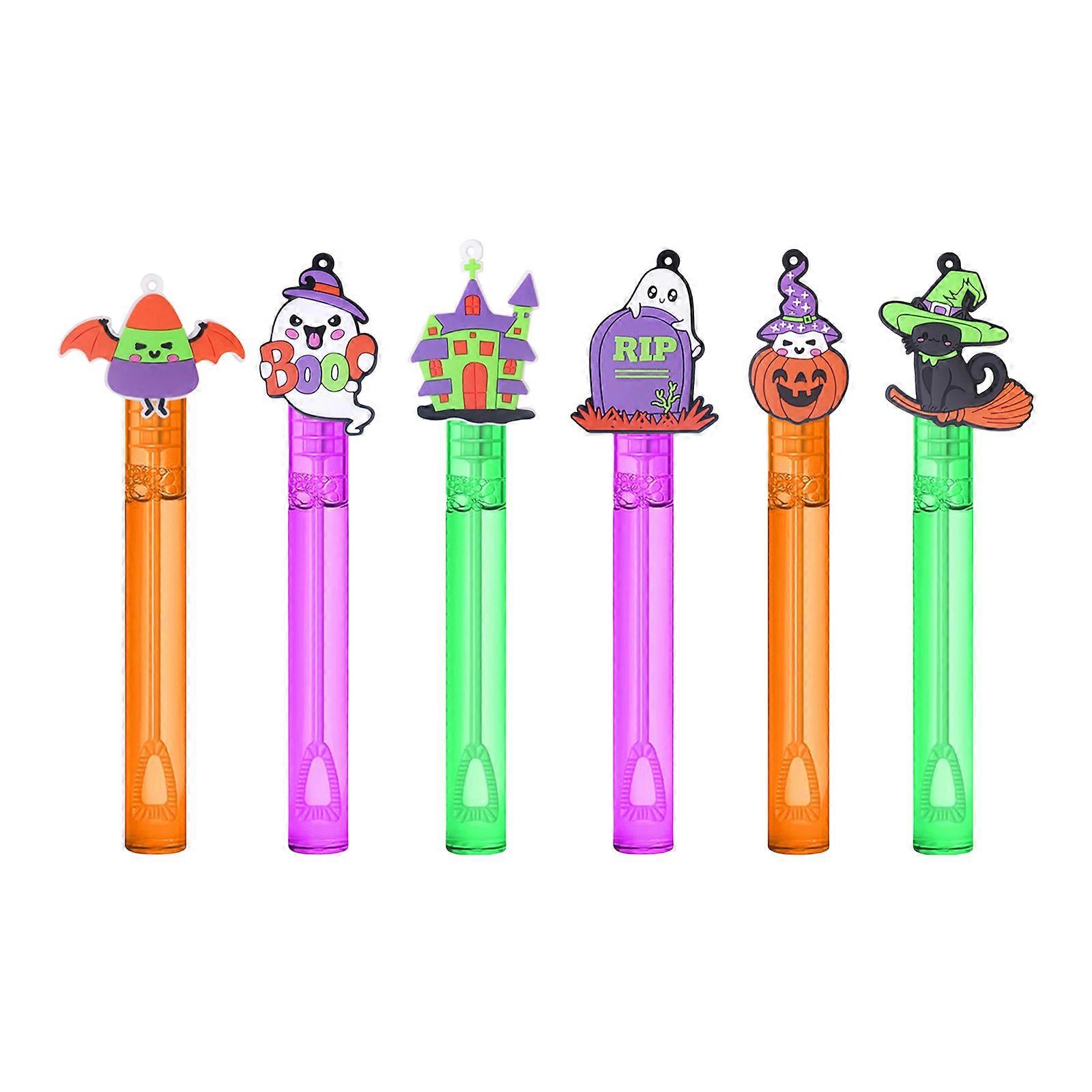 Bubble Solution Wand Set Bat Design Durable Outdoor Toy Promotes Communication Through Halloween Group Fun Multicolor