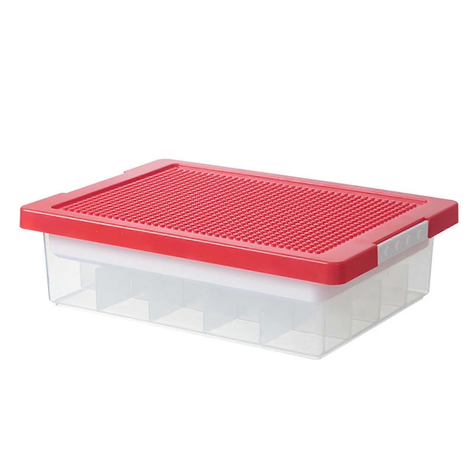 Multipurpose Transparent PP Toy Storage Container With Adjustable Compartments Portable Home Organization